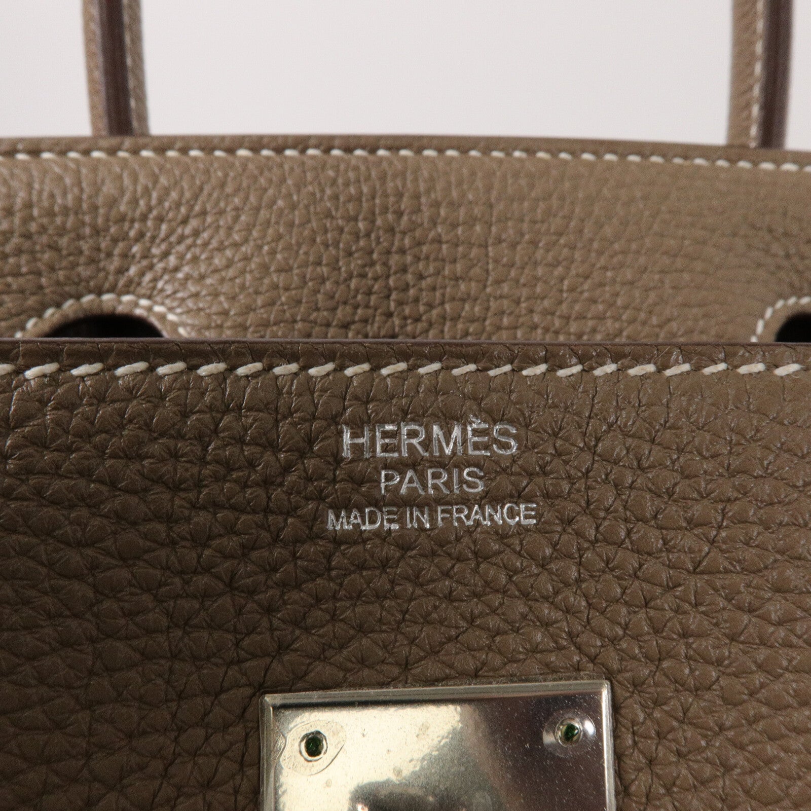 HERMES Togo皮革Birkin 30手挽袋Etoupe
