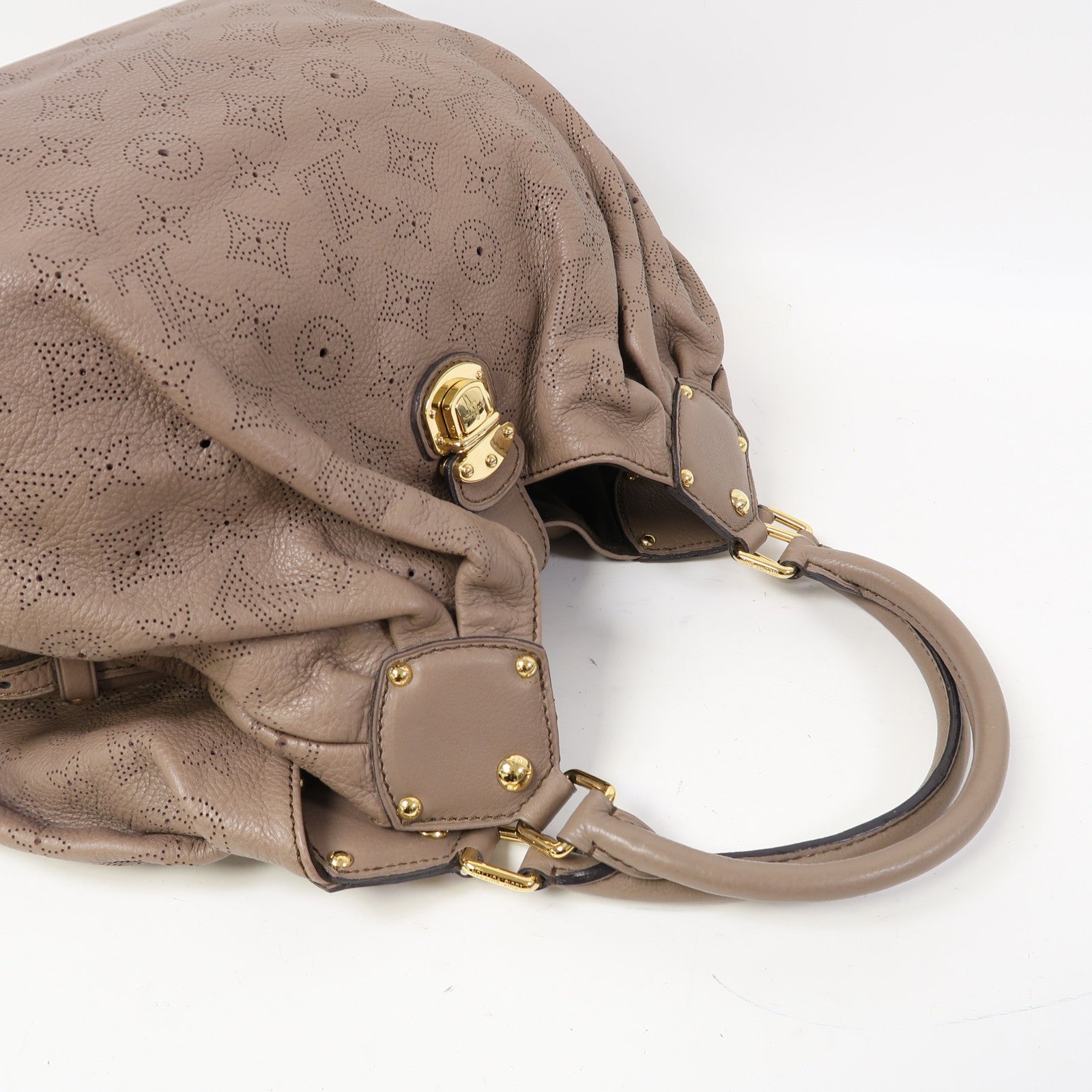 LOUIS VUITTON 【激減優惠】Mahina Shoulder Bag金扣肩背袋裸色