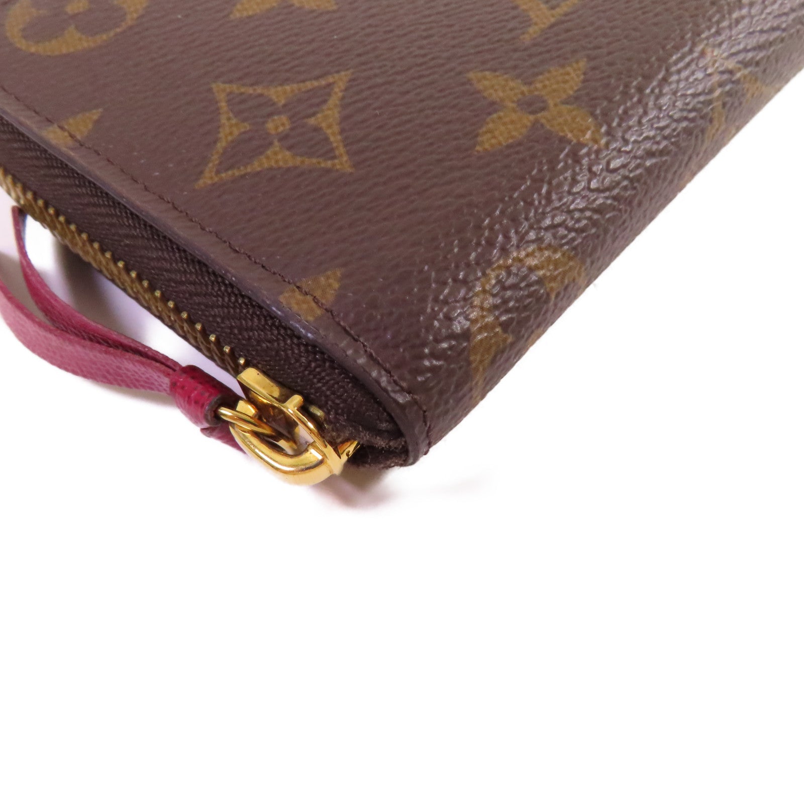 LOUIS VUITTON Monogram Clemence Long Wallet金扣拉鏈長錢包啡色