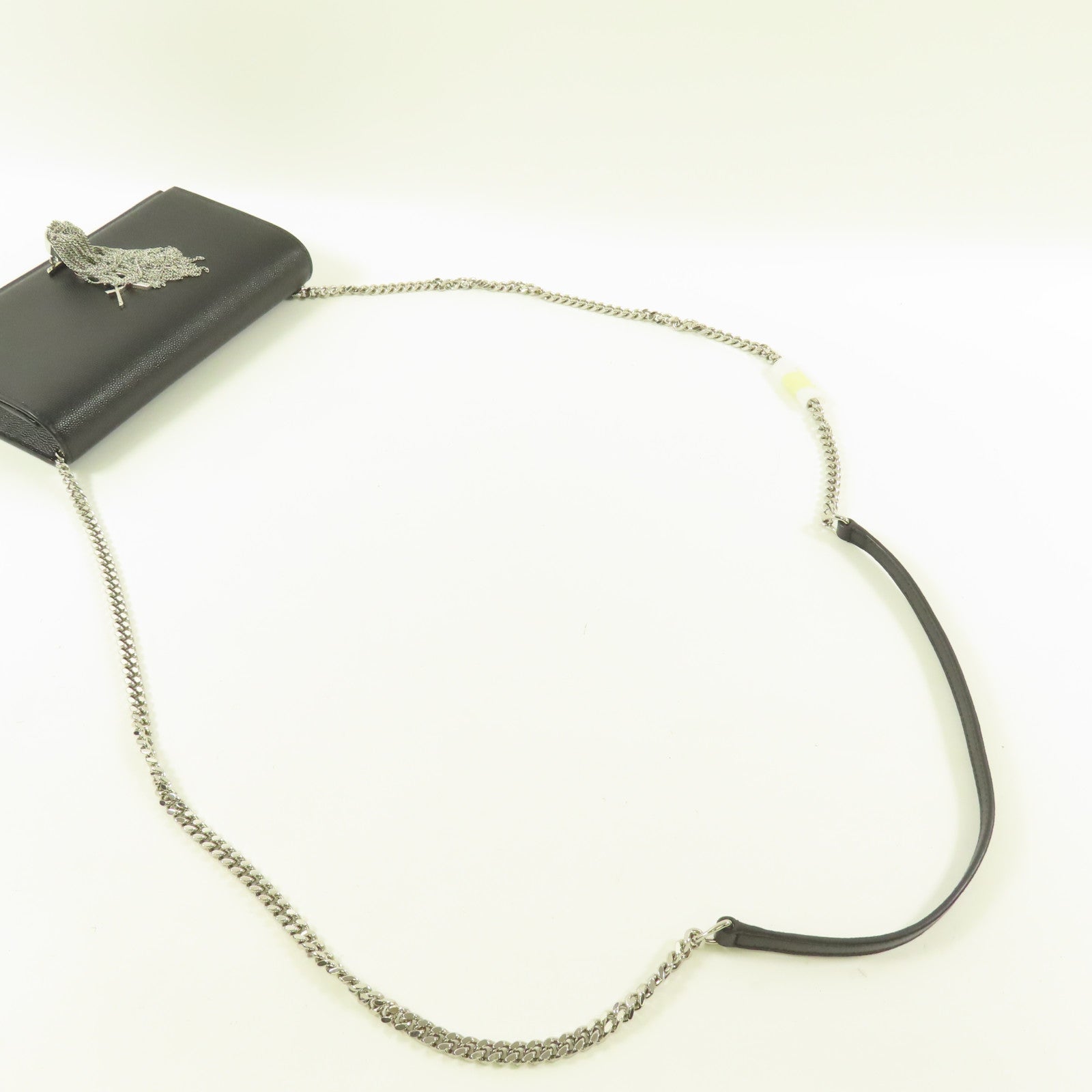 SAINT LAURENT 牛皮皮革Kate Shoulder Bag銀扣鏈帶肩背袋