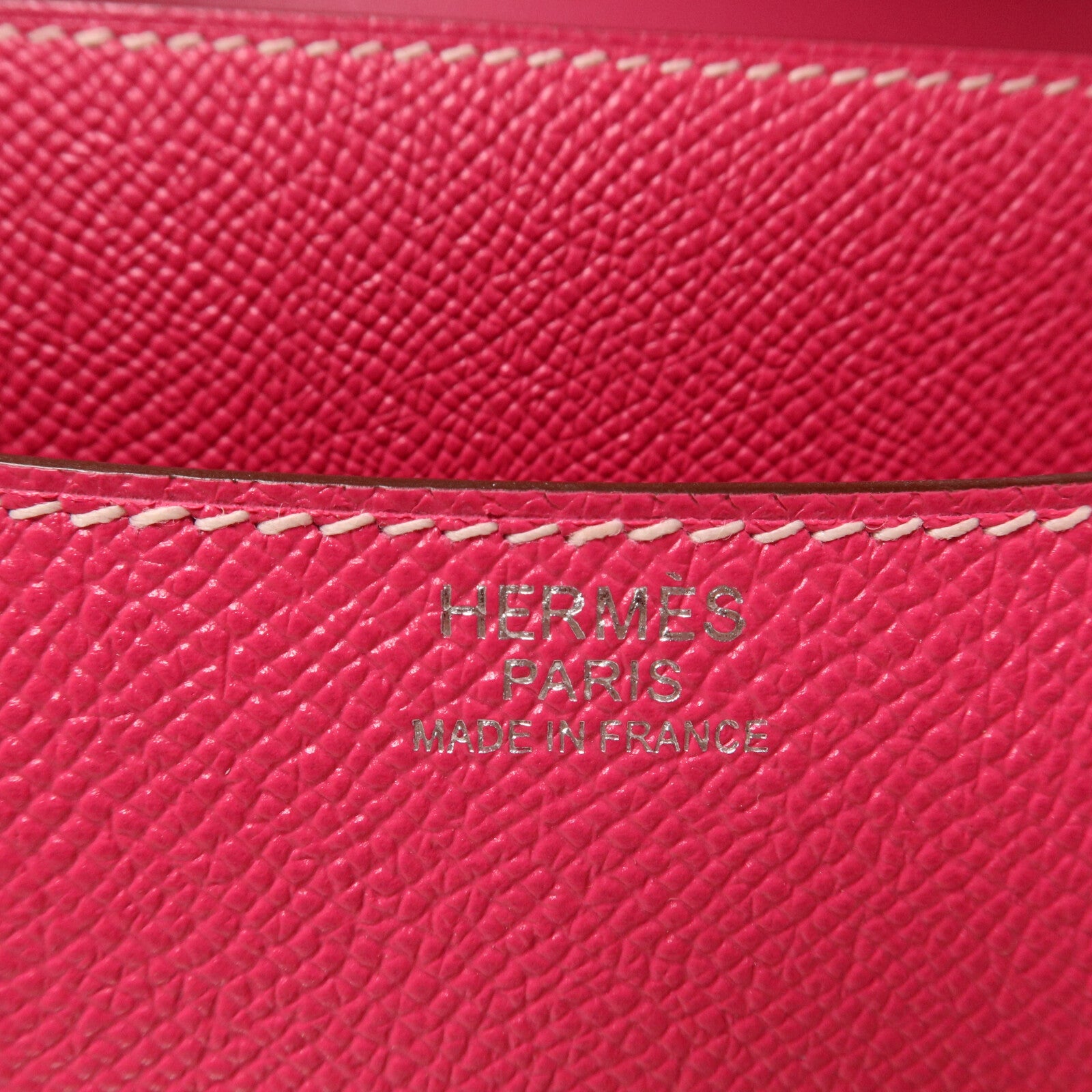 HERMES Epsom皮革Constance 24肩背袋Rose Tyrien