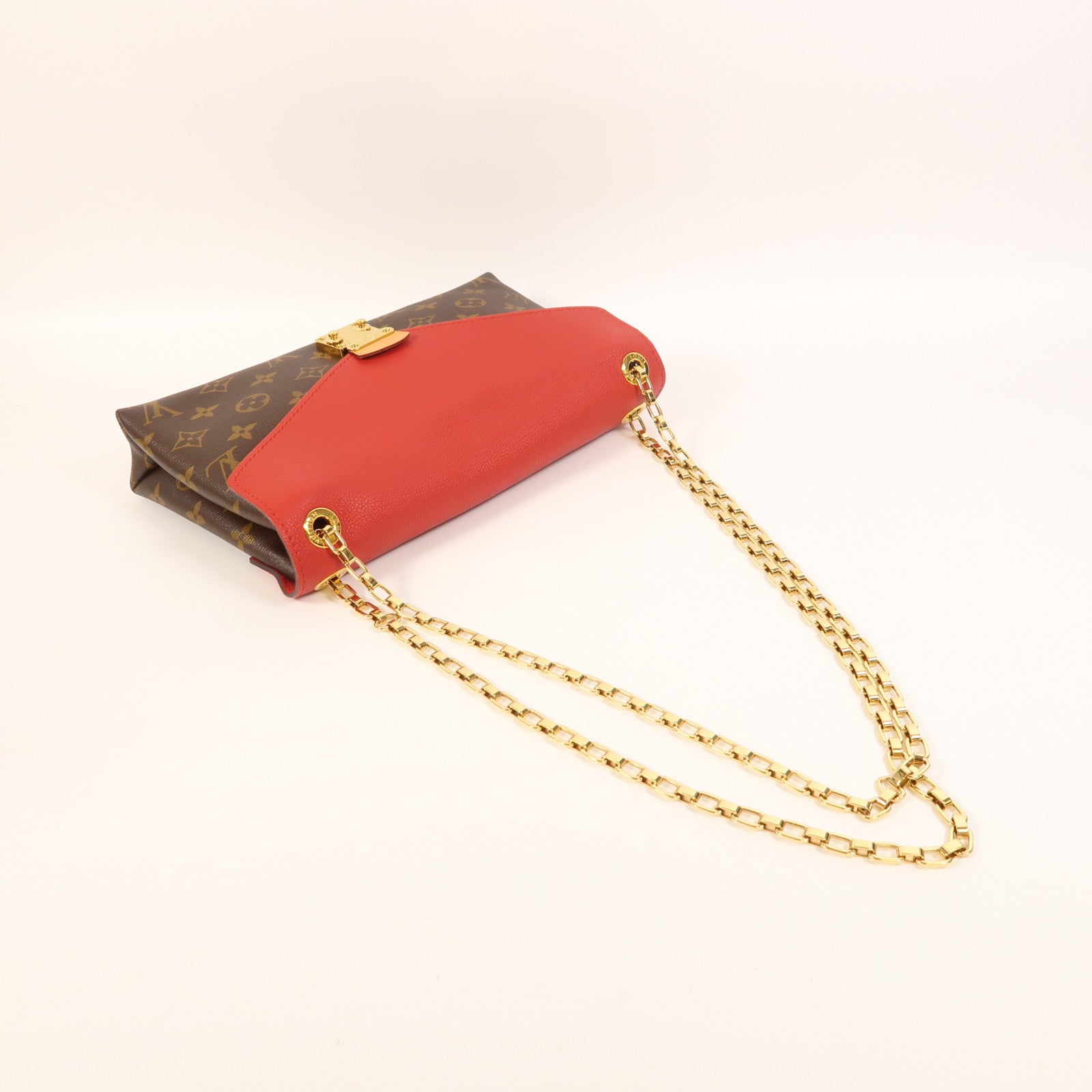 LOUIS VUITTON Monogram Pallas Chain Bag金扣鏈帶肩背袋