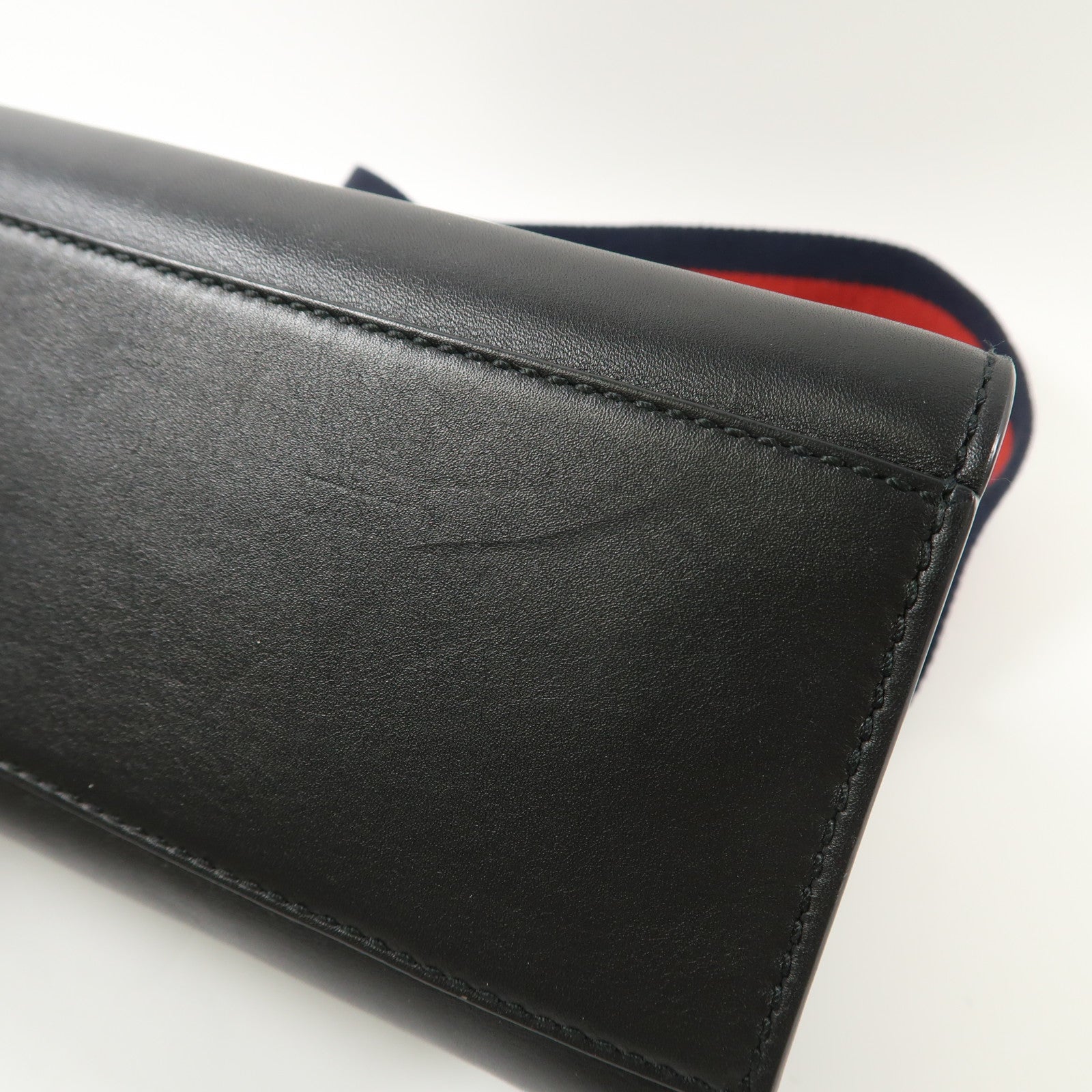GUCCI 牛皮皮革2 Way Shoulder Bag金扣手挽肩背兩用袋黑色