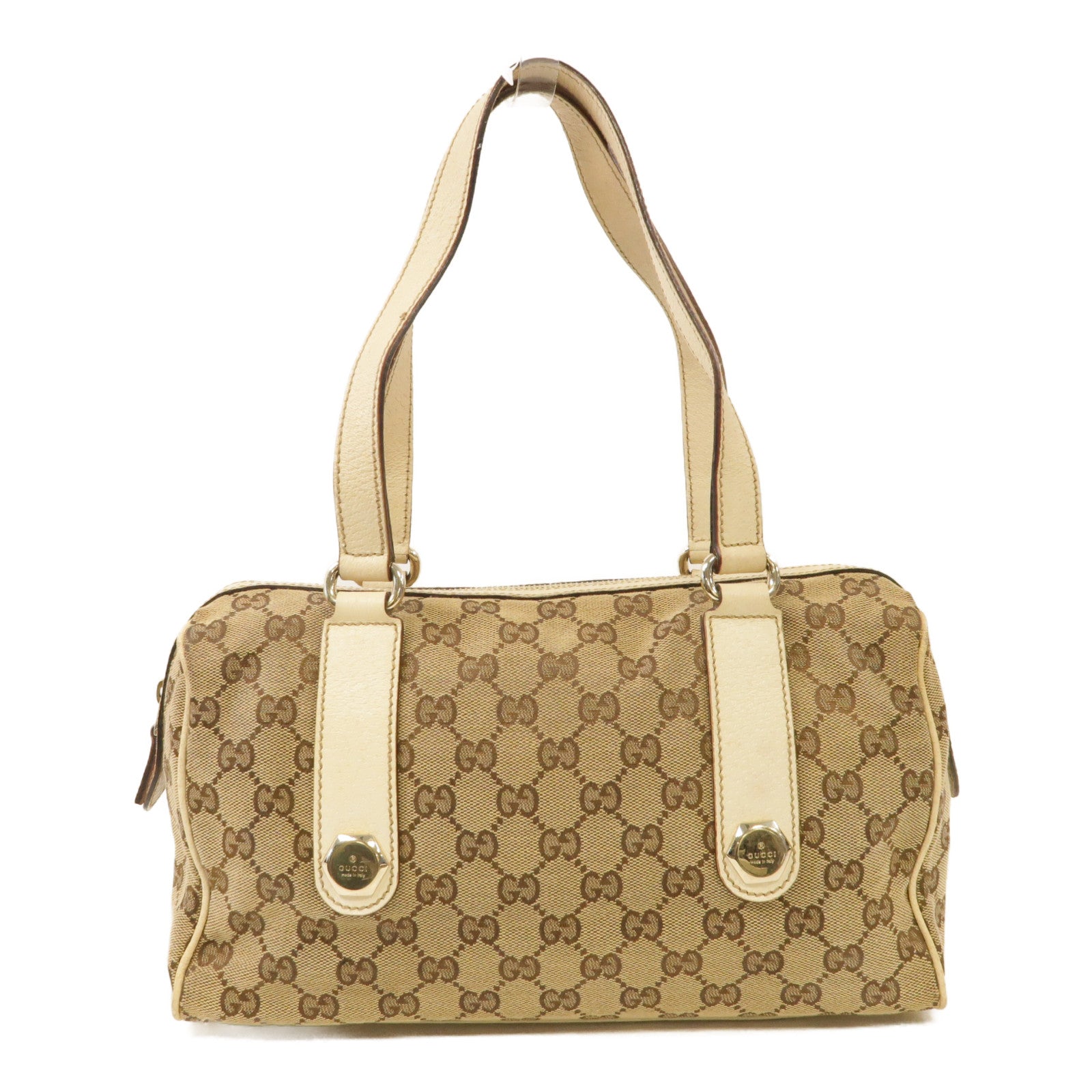 GUCCI 帆布Shoulder Bag金扣肩背袋啡色