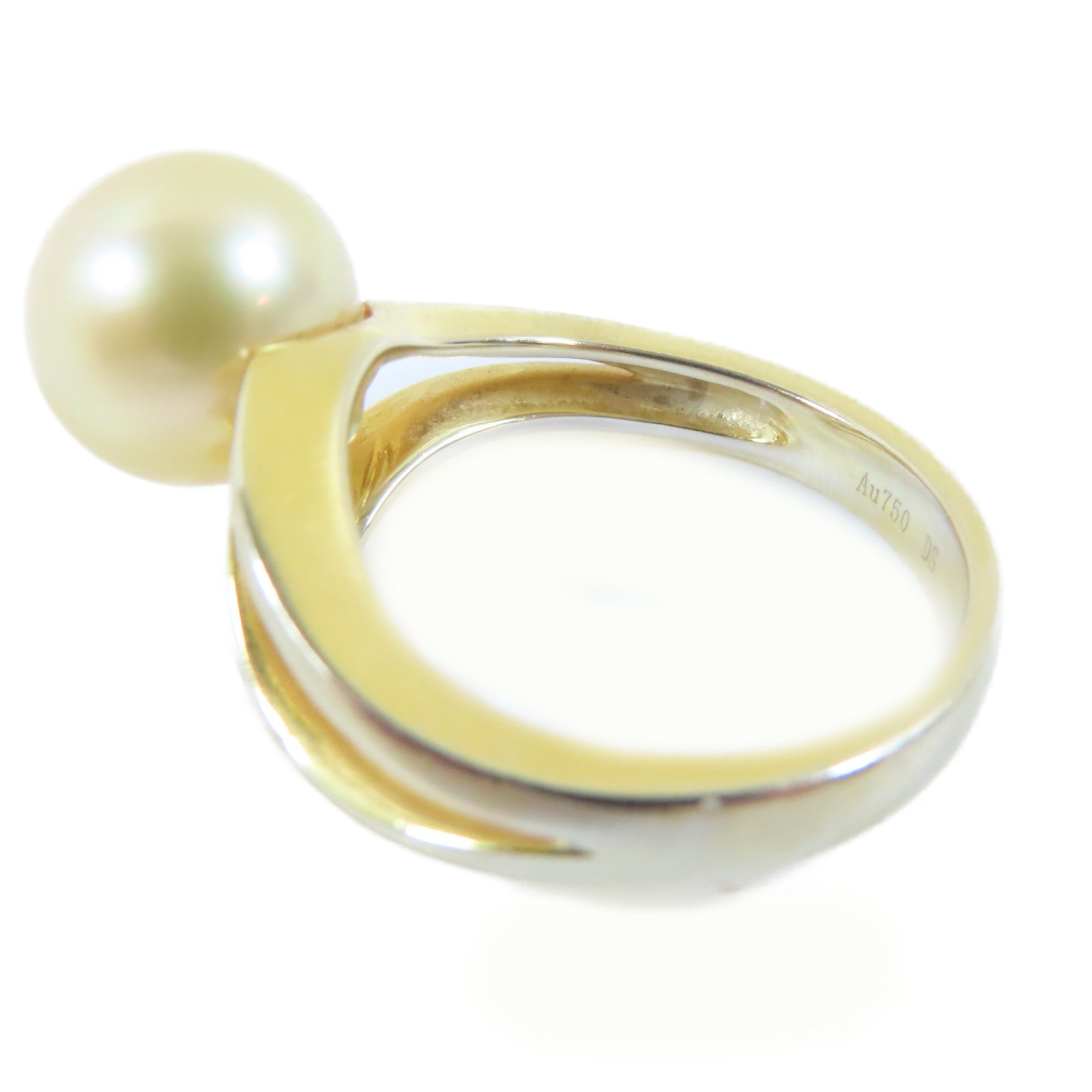 JEWELRY 18K黃金Pearl Ring珍珠戒指US#6