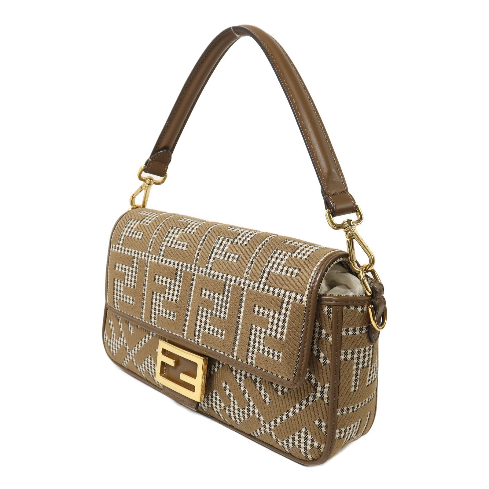 FENDI 帆布Baguette手挽肩背兩用袋