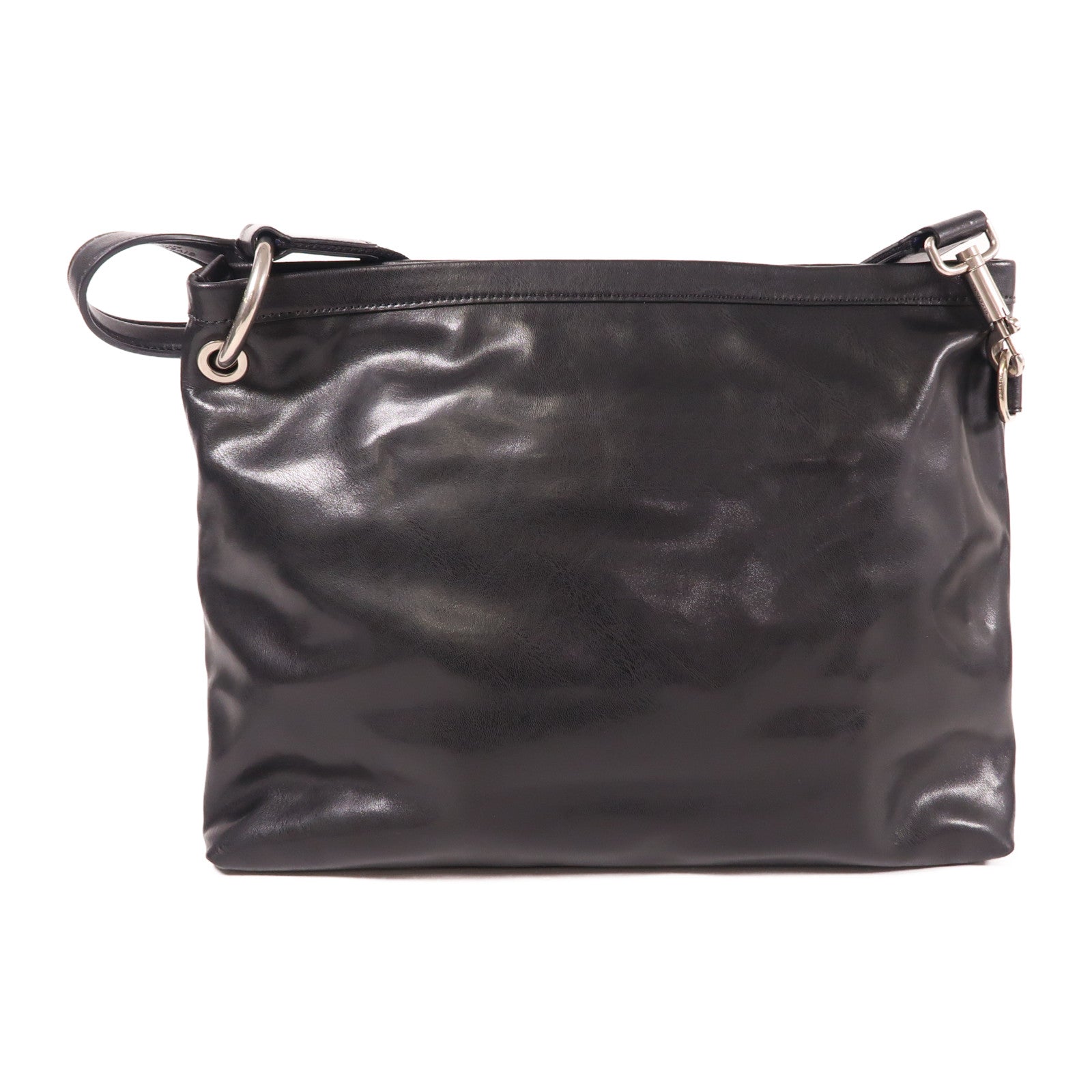 GIVENCHY 【激減優惠】牛皮皮革Shoulder Bag銀扣肩背袋