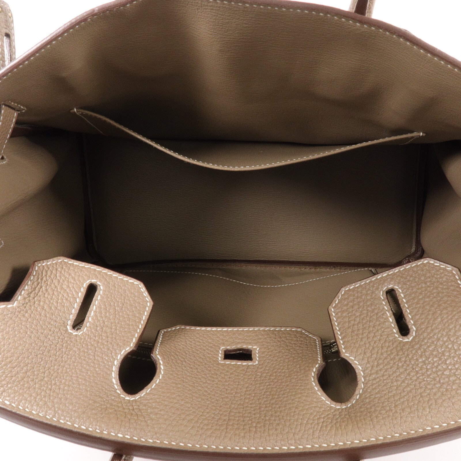 HERMES Togo皮革Birkin 30手挽袋Etoupe