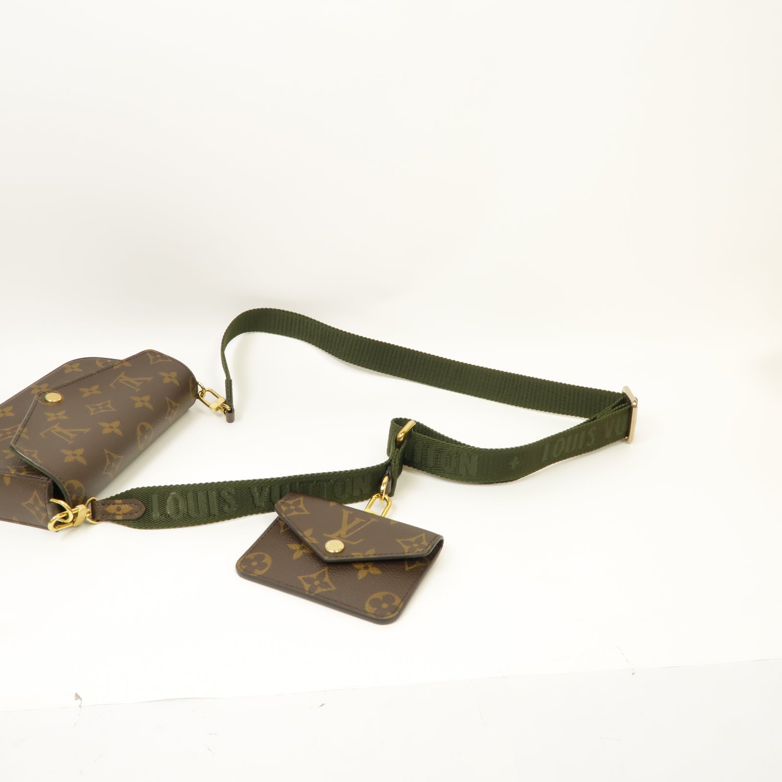LOUIS VUITTON 【激減優惠】Monogram Felicie Strap & Go金扣肩背袋啡色
