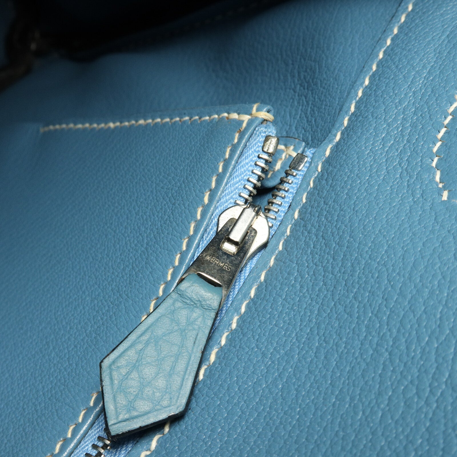 HERMES Togo皮革Birkin 35手挽袋Bleu Jean