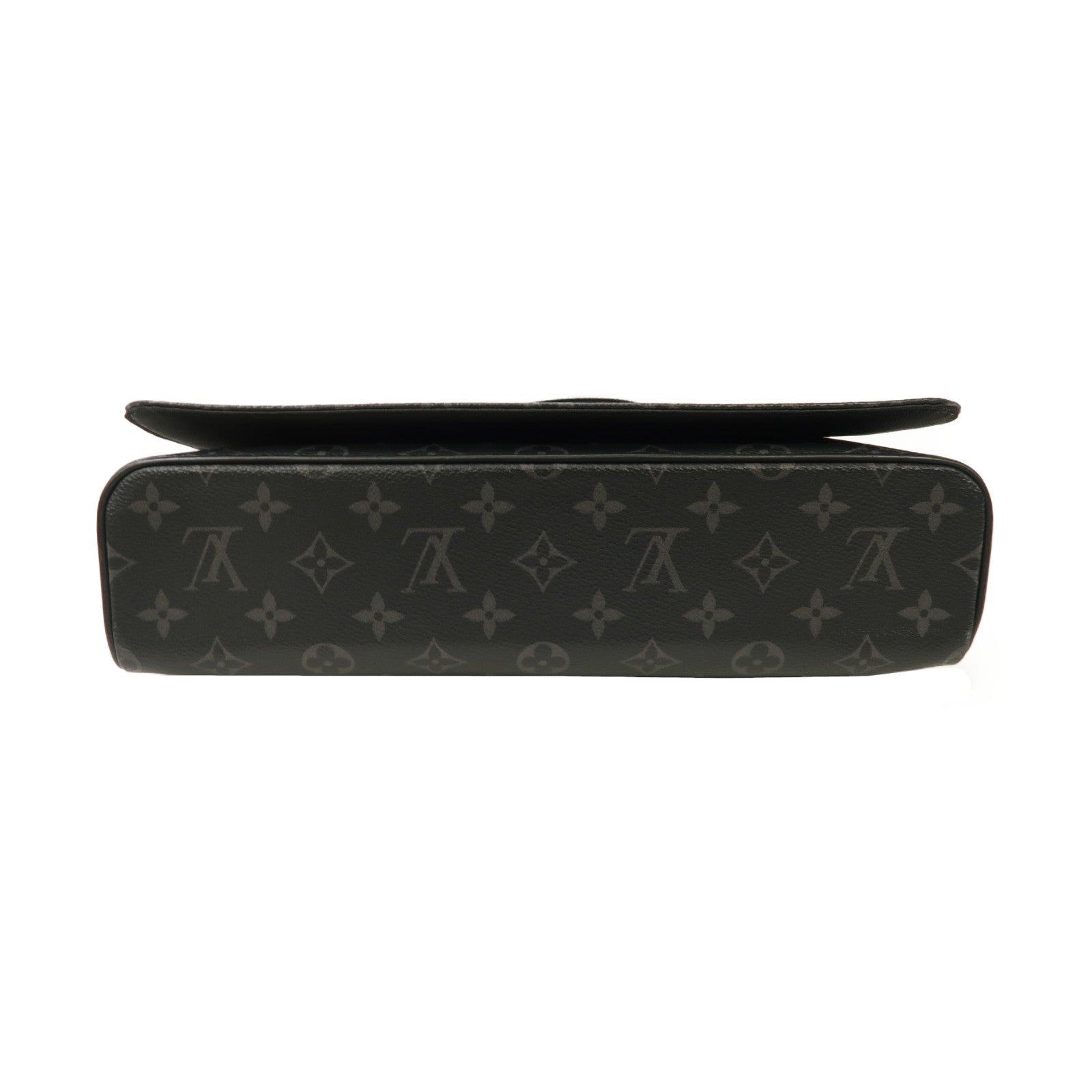 LOUIS VUITTON 【激減優惠】Monogram Eclipse District MM Messenger Bag銀扣肩背袋黑色