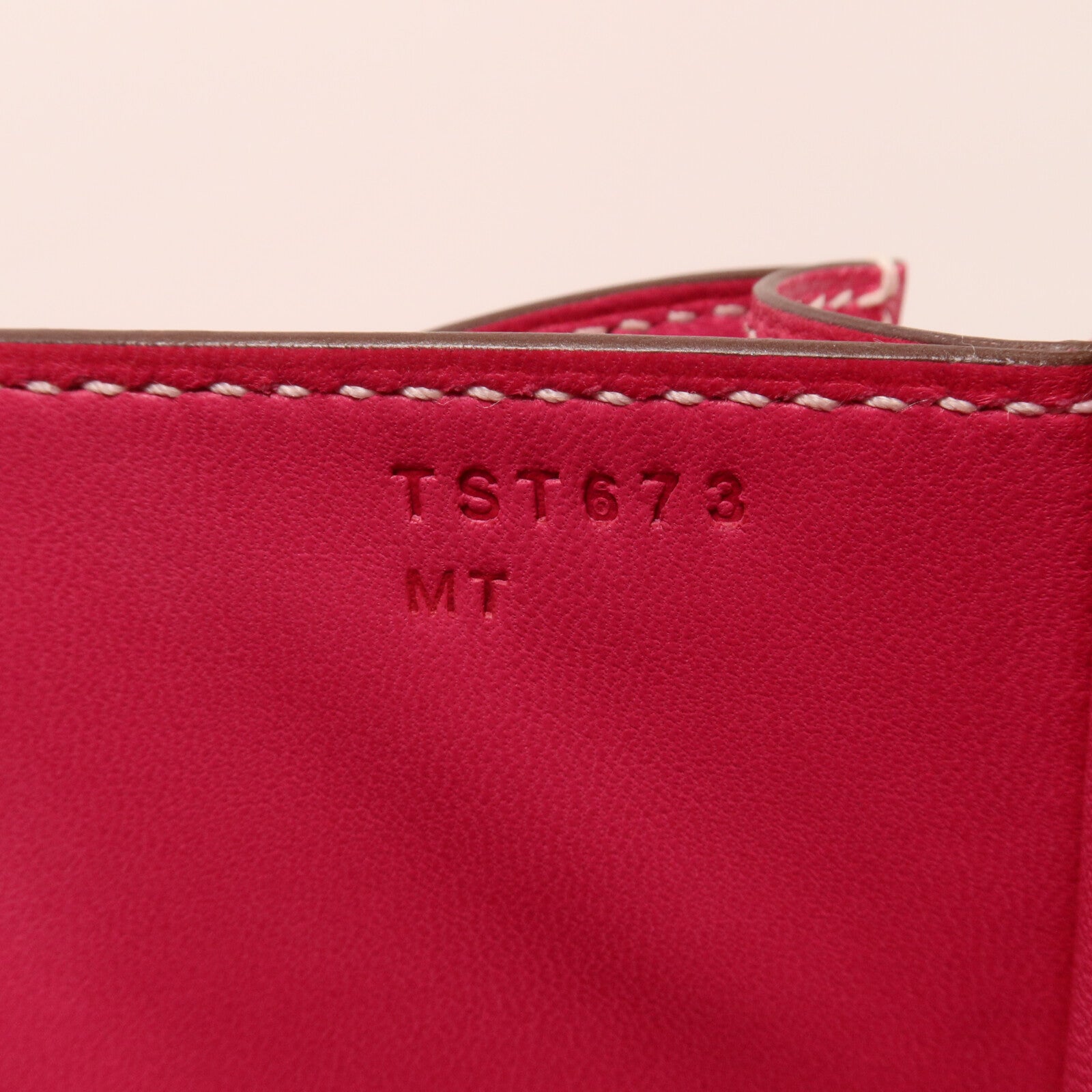 HERMES Epsom皮革Constance 24肩背袋Rose Tyrien