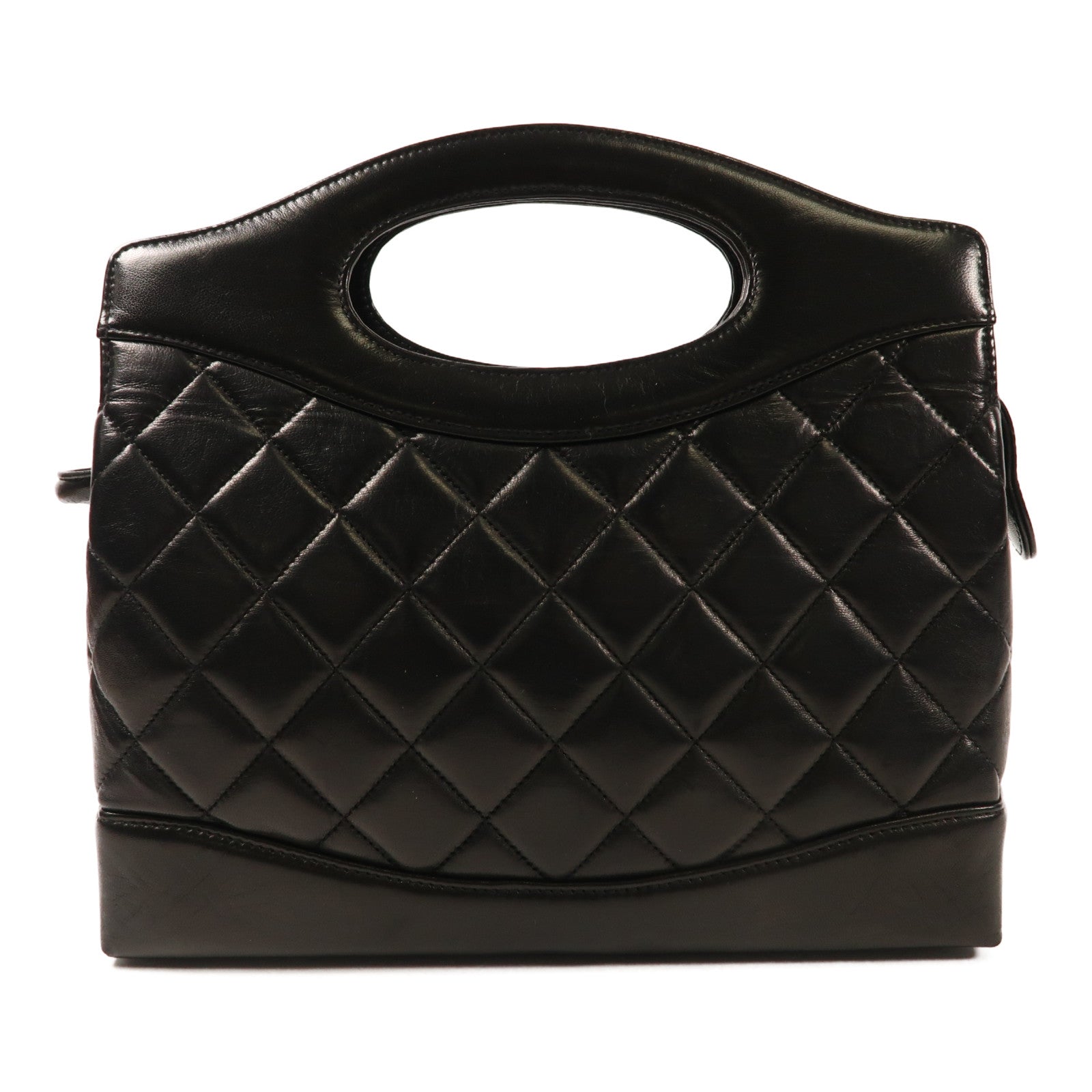 CHANEL 羊皮皮革Shoulder Bag金扣手挽肩背兩用袋