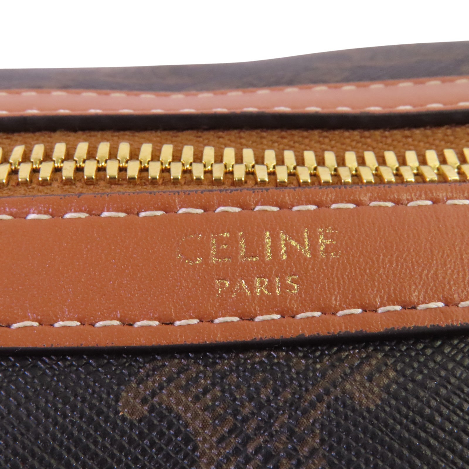 CELINE Triomphe帆布Large Boston金扣手挽肩背兩用袋