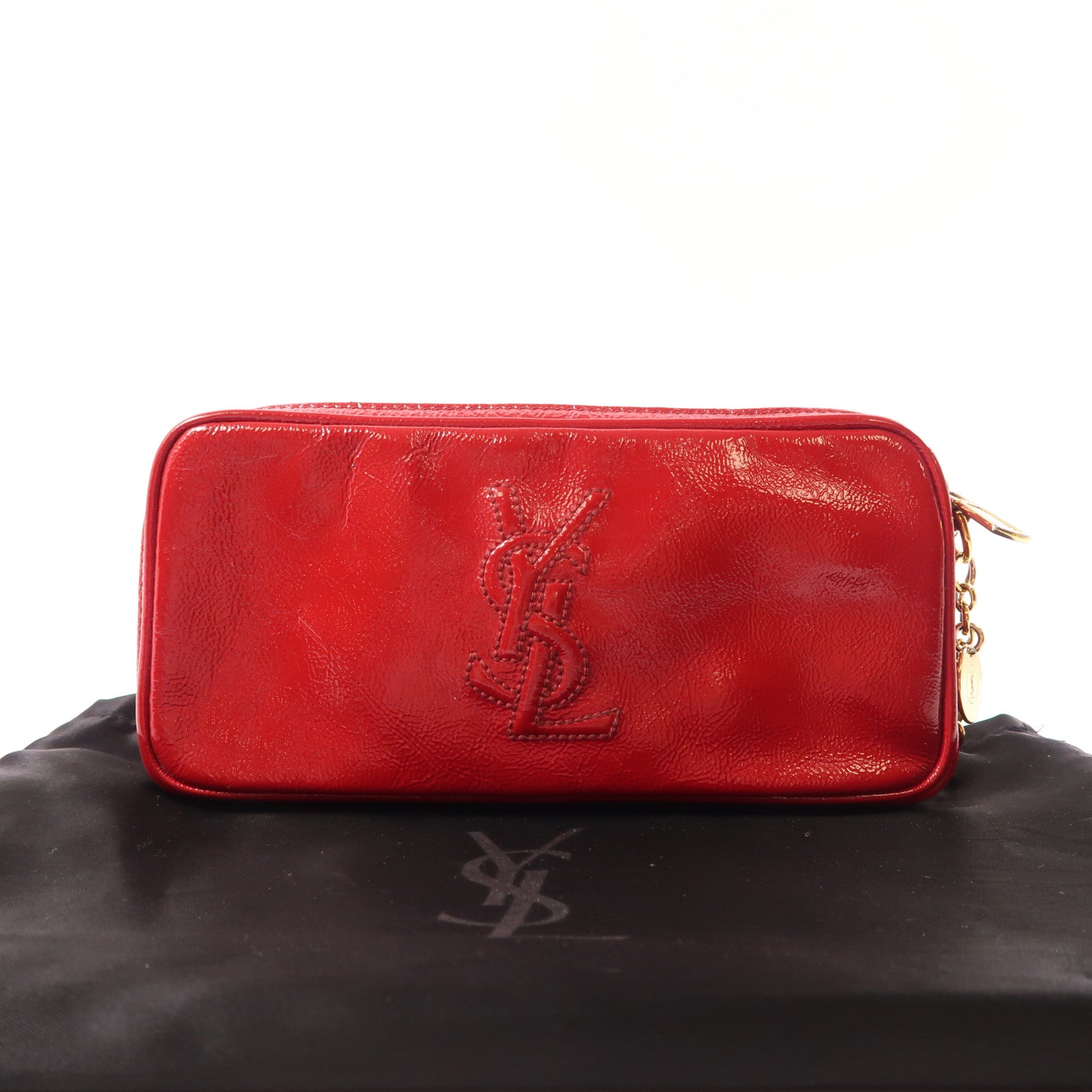 SAINT LAURENT 漆皮皮革Clutch Bag金扣手拿包