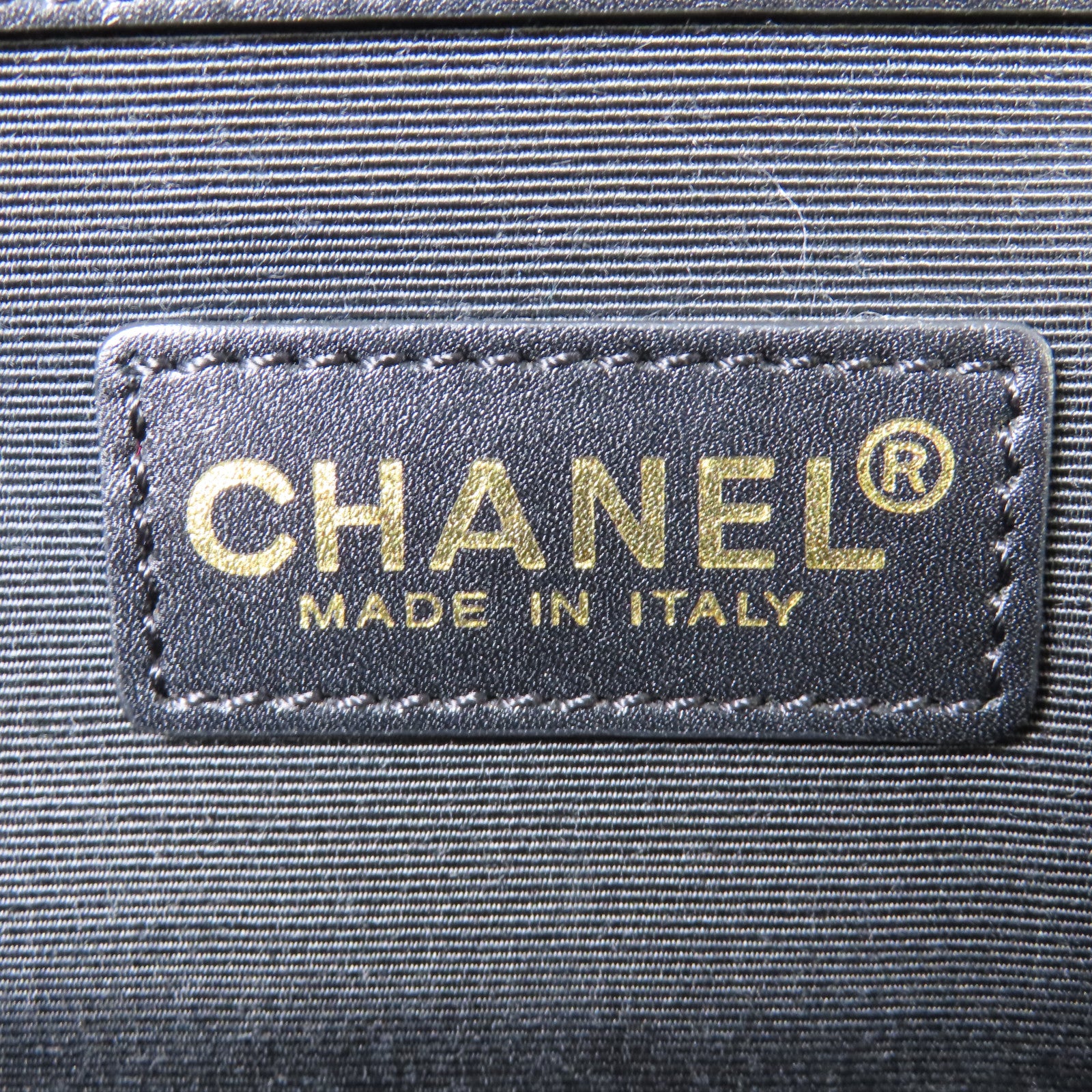 CHANEL 帆布Tote Bag金扣鏈帶手挽袋黑色