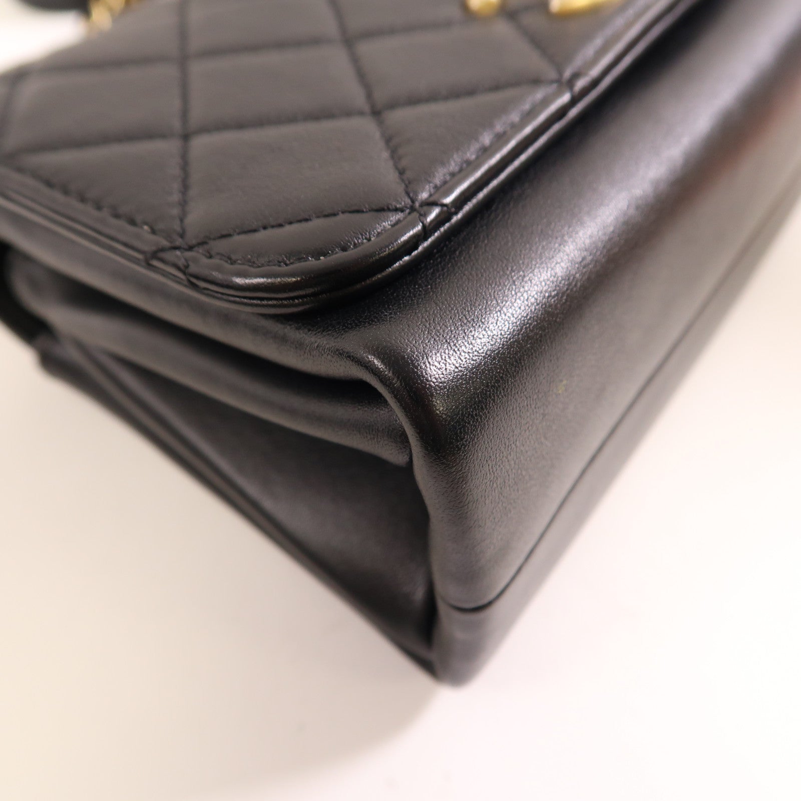 CHANEL 牛皮皮革2 Way Shoulder金扣肩背袋