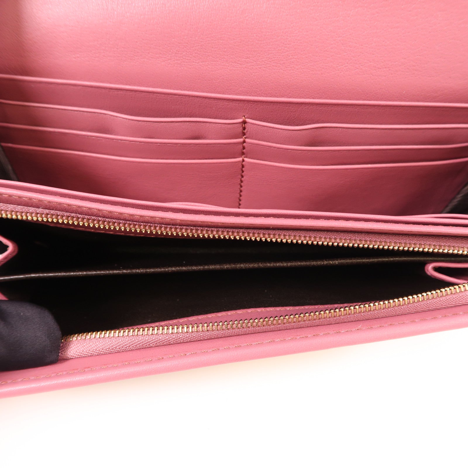 GUCCI GG GHW Long Wallet 282431 Canvas Pink/Brown