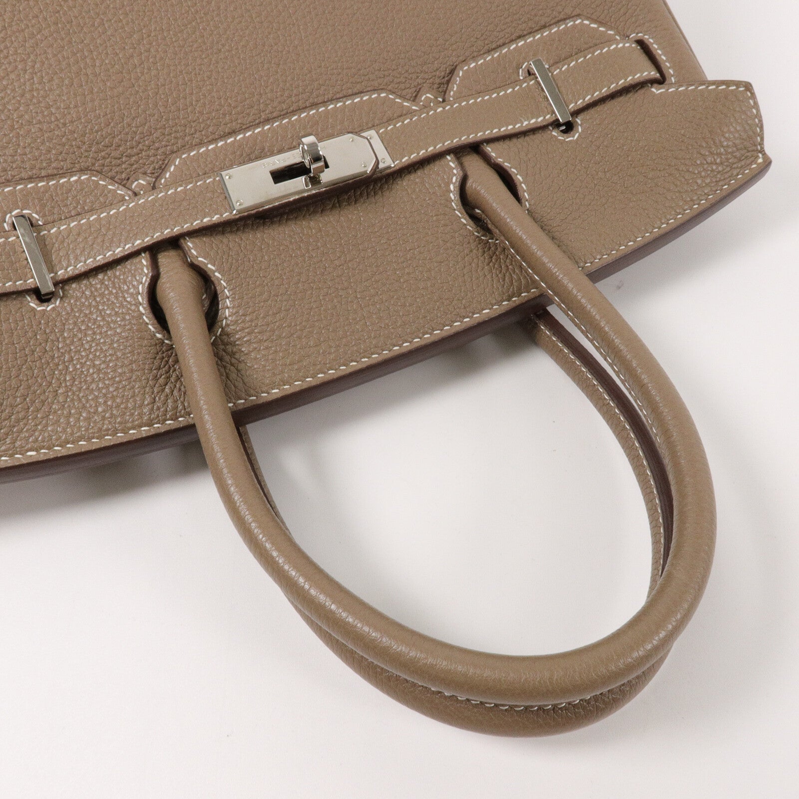 HERMES Togo皮革Birkin 30手挽袋Etoupe