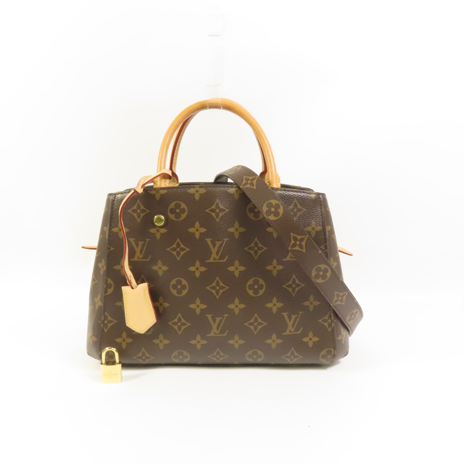 LOUIS VUITTON Monogram Montaigne BB金扣手挽肩背兩用袋