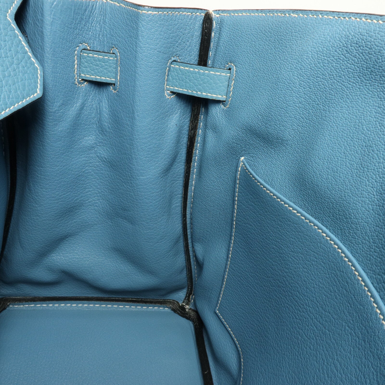 HERMES Togo皮革Birkin 35手挽袋Bleu Jean