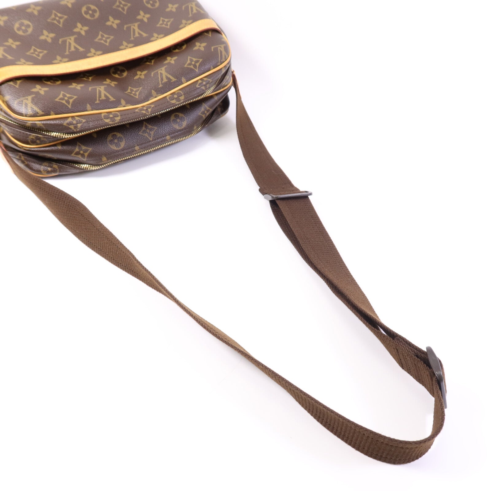 LOUIS VUITTON Monogram Reporter PM金扣肩背袋