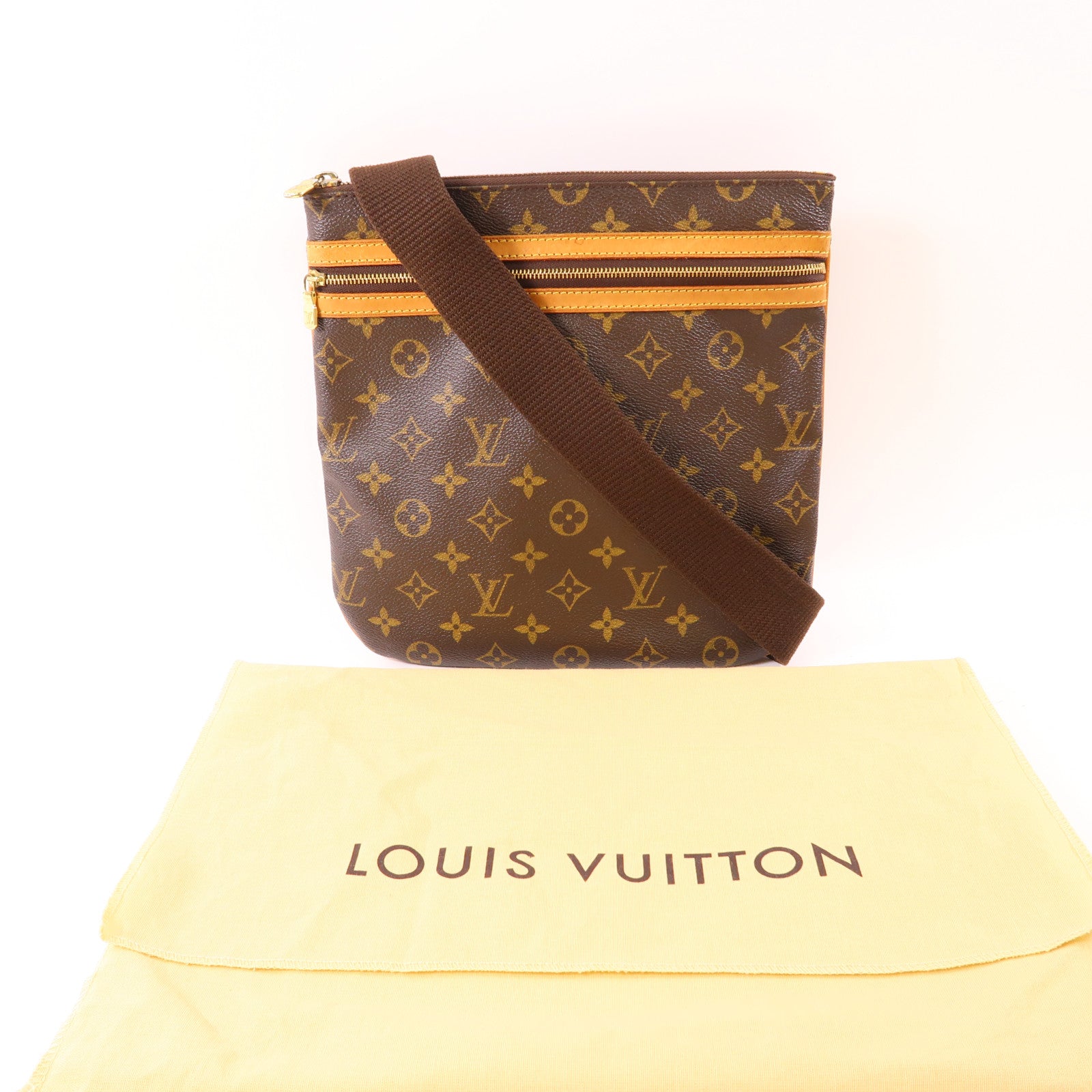 LOUIS VUITTON Monogram Pochette Bosphore金扣肩背袋