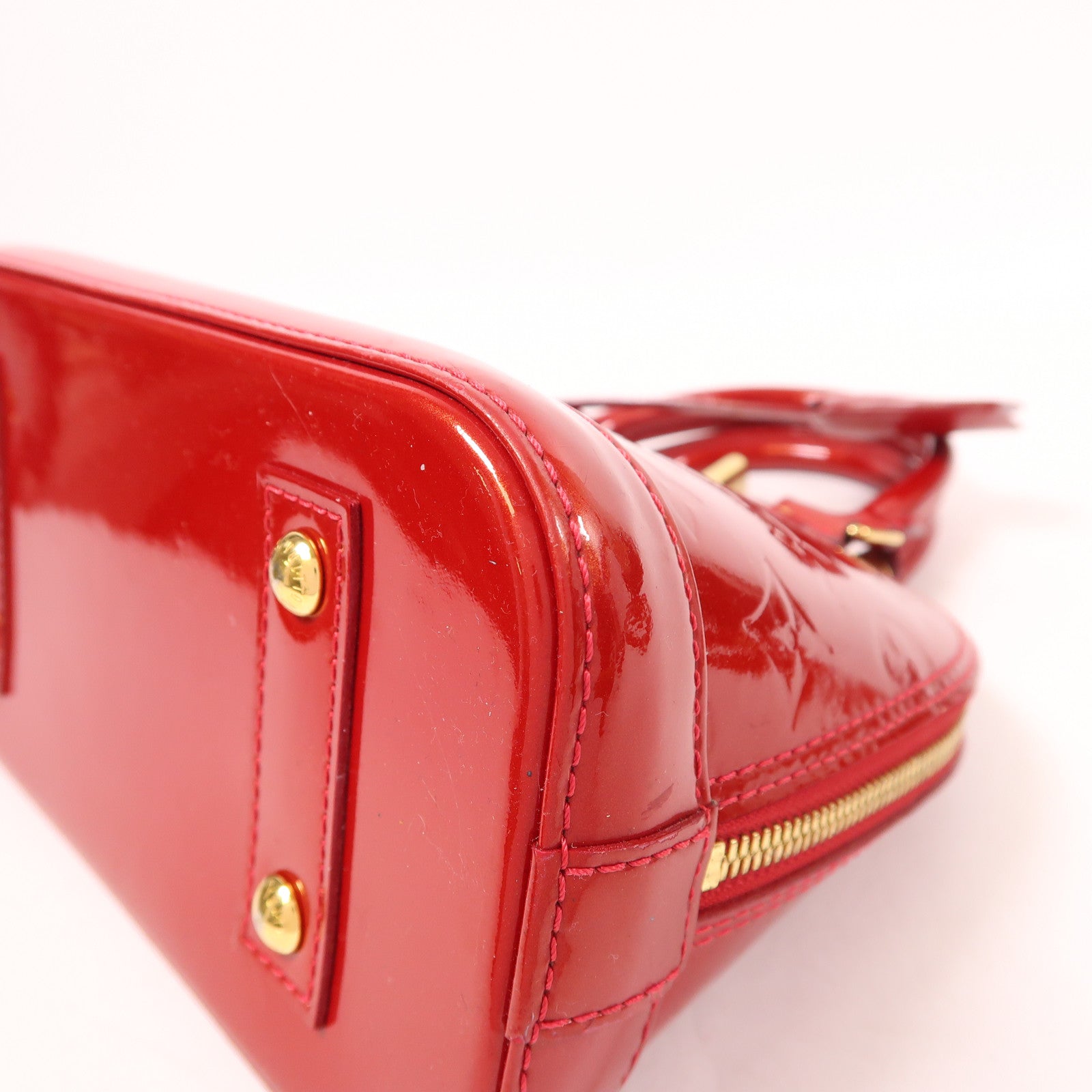 LOUIS VUITTON Monogram Vernis Alma BB金扣手挽肩背兩用袋