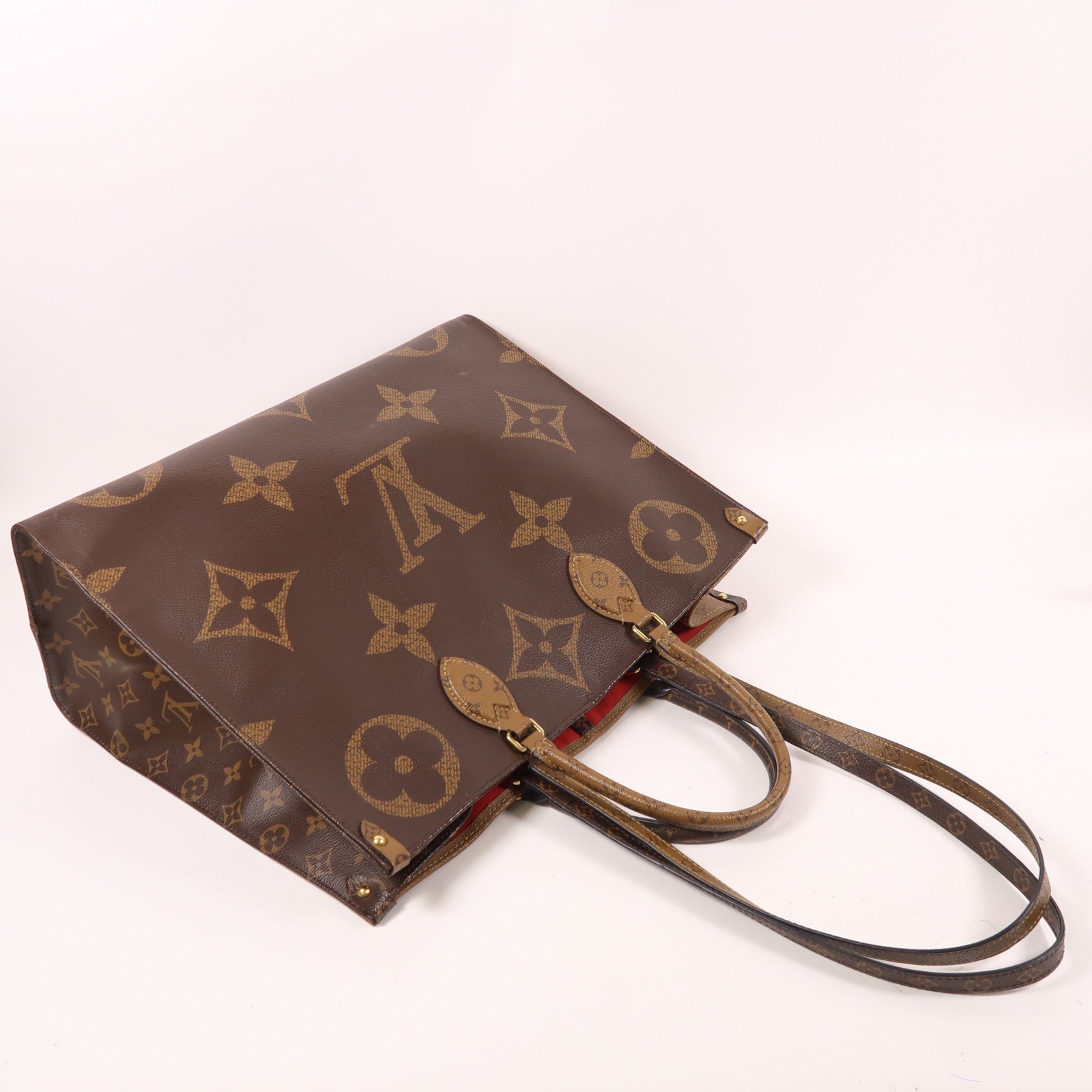 LOUIS VUITTON Monogram Giant OnTheGo GM金扣手挽肩背兩用袋