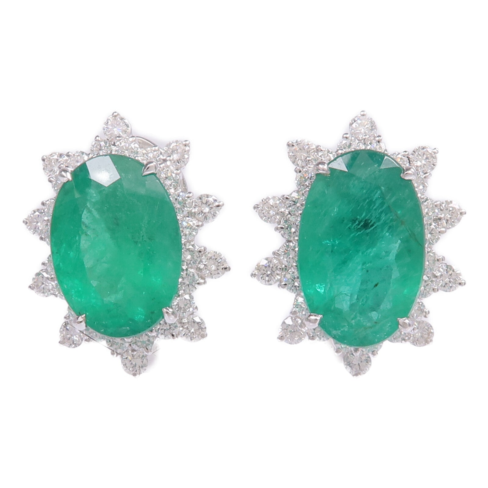 JEWELRY 18K白金Color Stone Diamond Earrings彩色寶石/鑽石耳環