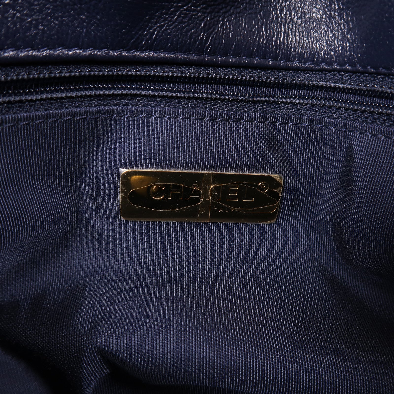 CHANEL CC C19 Small 2 Way Shoulder Bag Lambskin Leather Blue