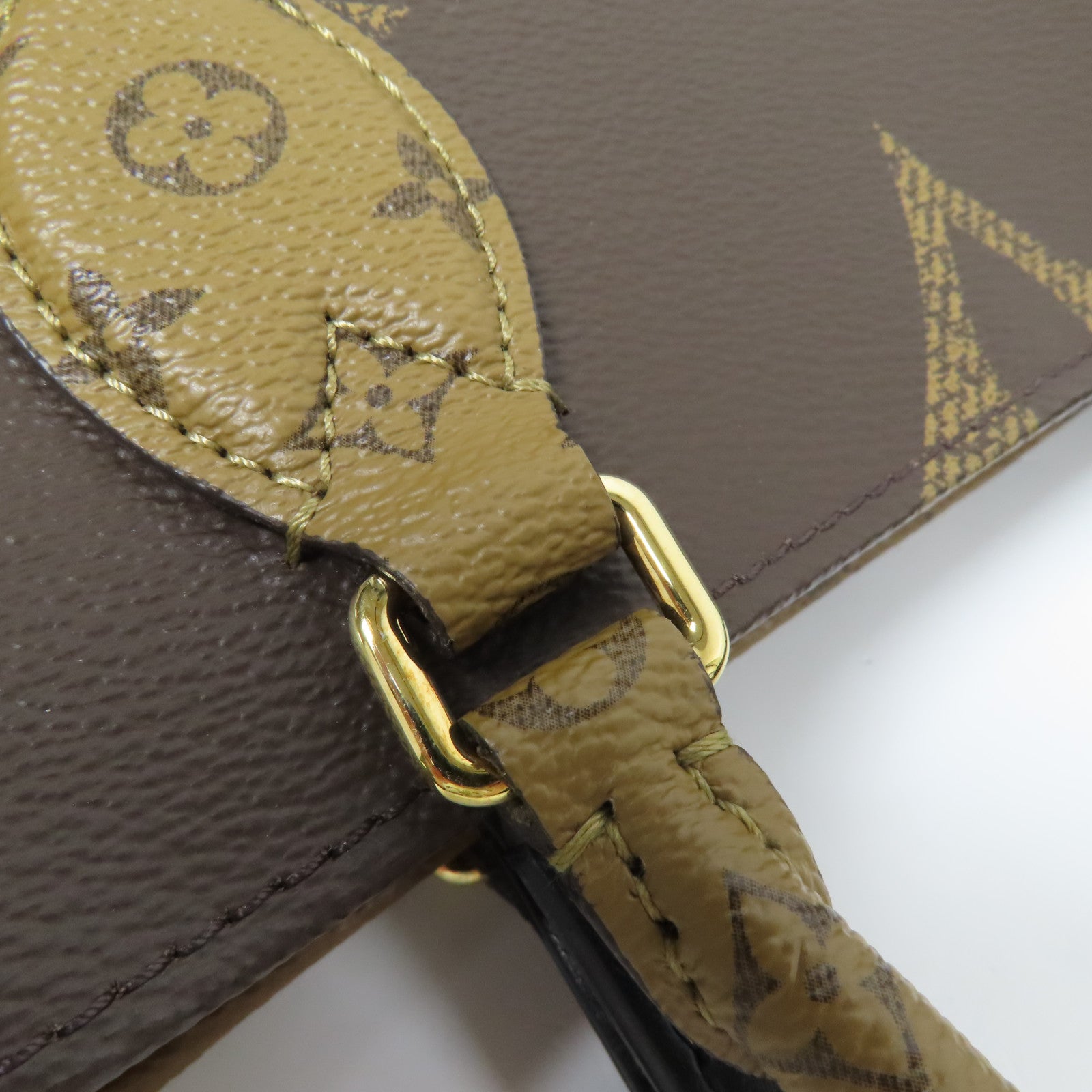 LOUIS VUITTON Monogram Giant On The Go MM金扣手挽肩背兩用袋