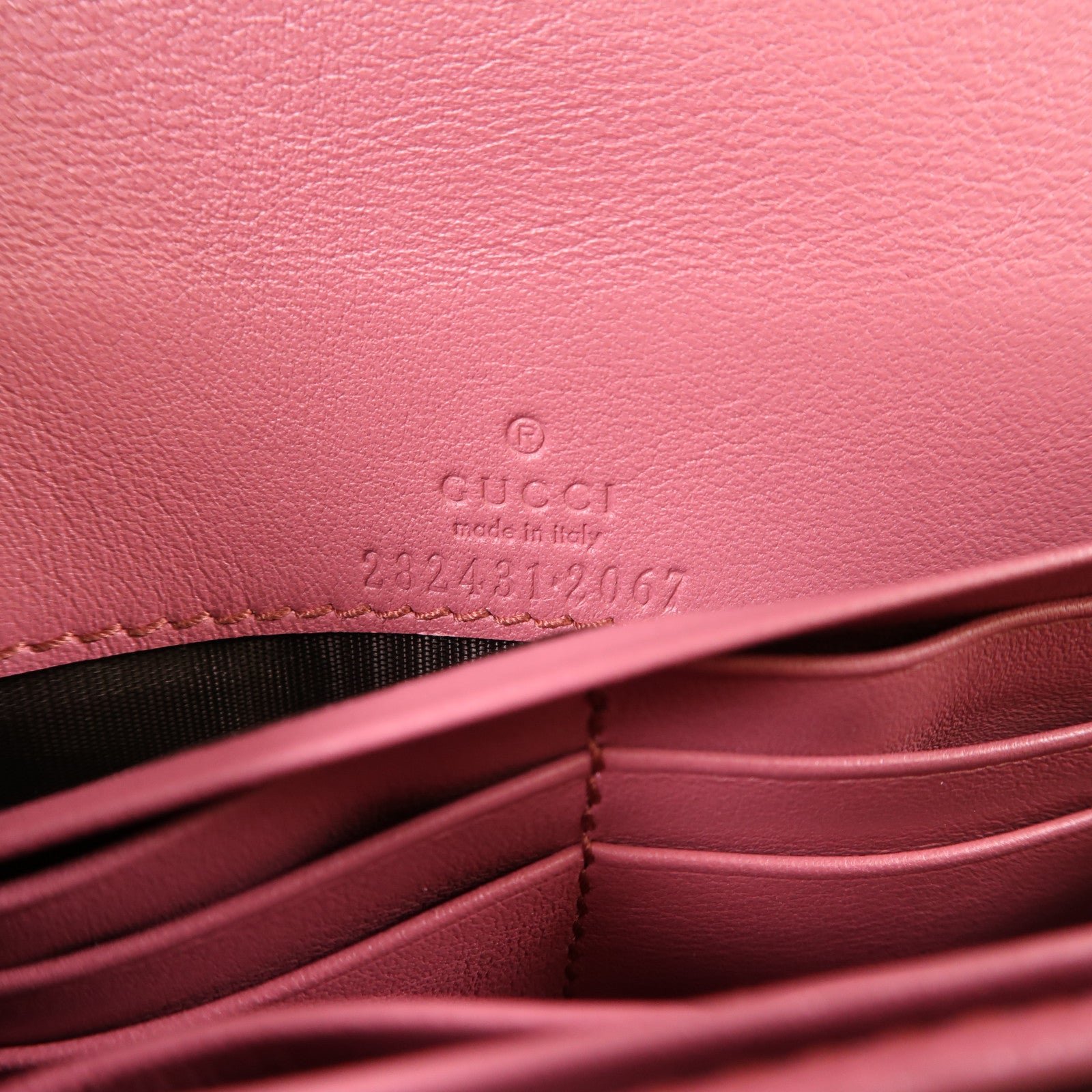 GUCCI GG GHW Long Wallet 282431 Canvas Pink/Brown