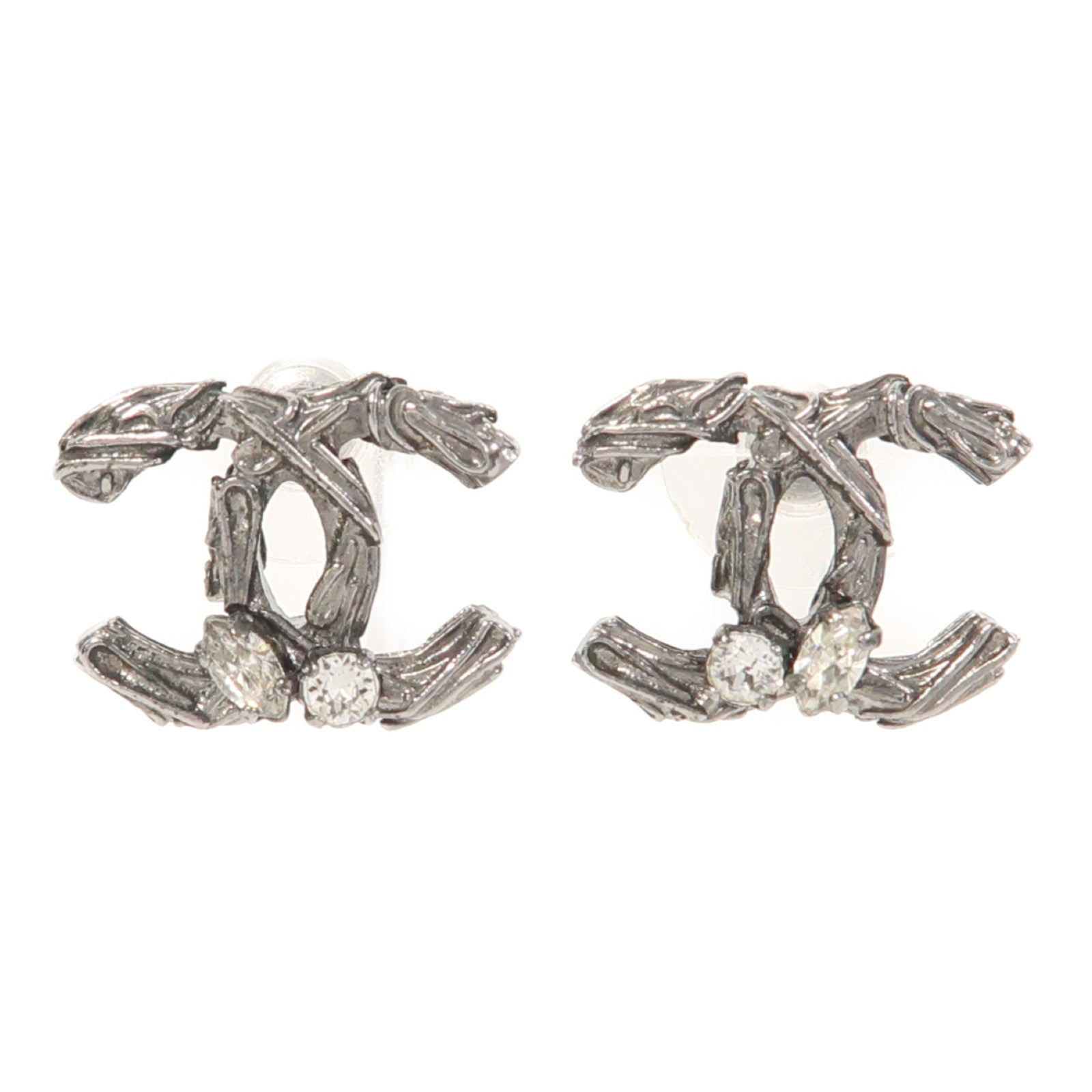 CHANEL 金屬Earrings耳環銀色