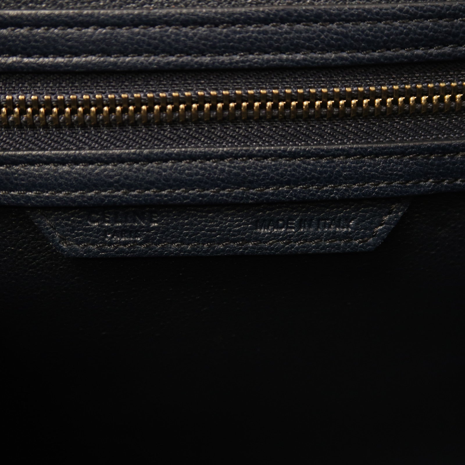 CELINE 牛皮皮革/絨面皮革Micro Luggage金扣手挽袋黑色/黃色/啡色