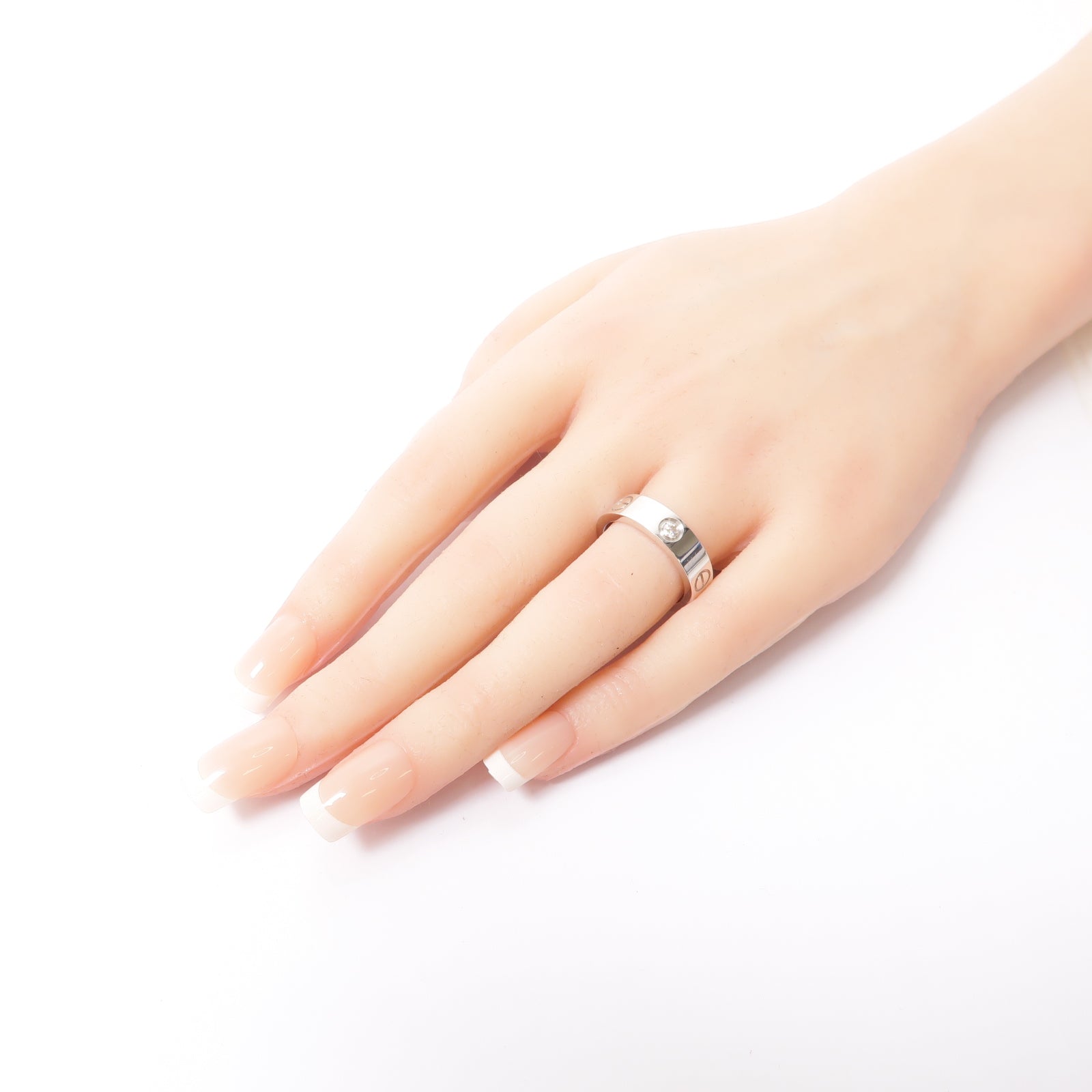 CARTIER 18K白金Love Diamond Ring鑽石戒指Cartier#56/#US7.75