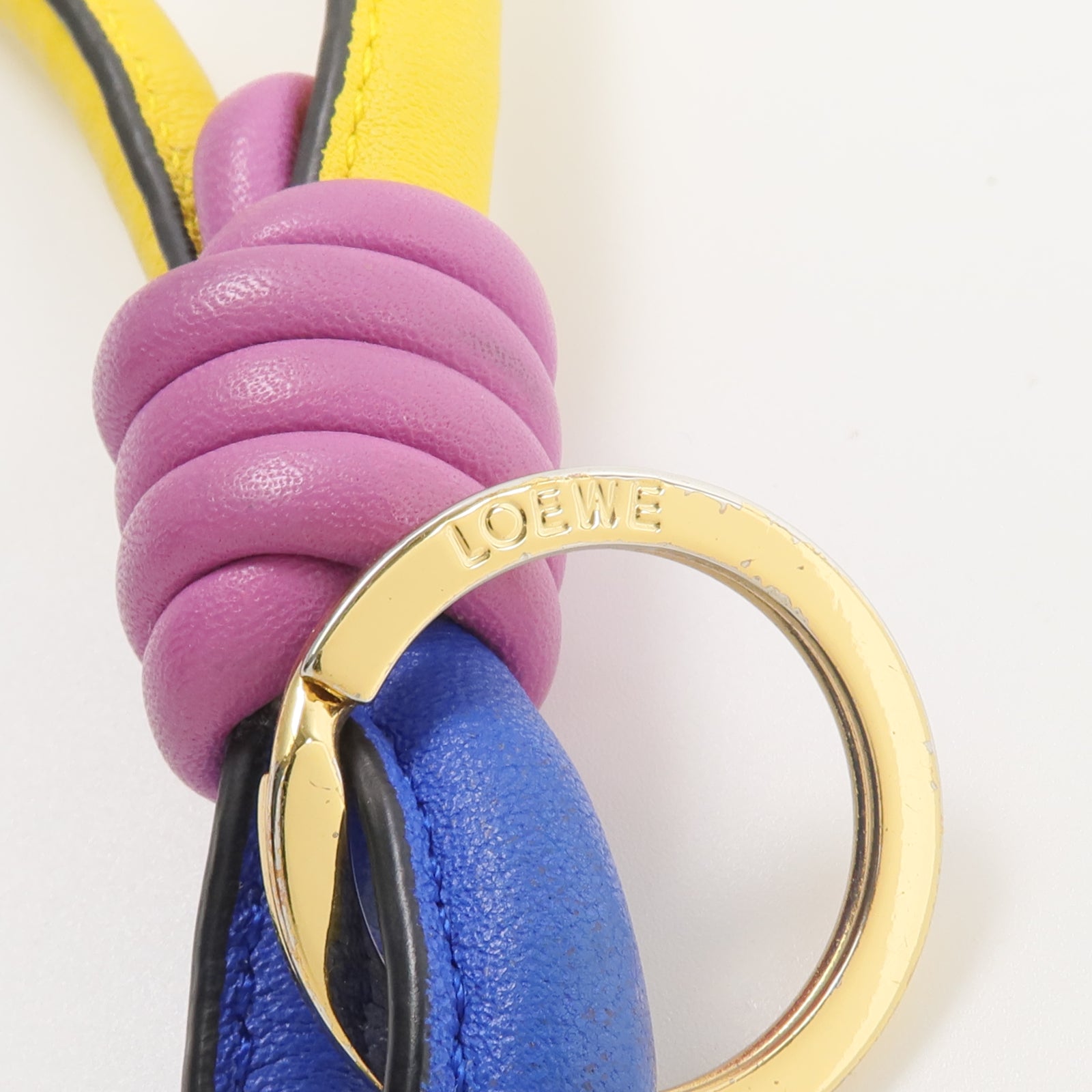 LOEWE 牛皮皮革Key Charm鑰匙圈