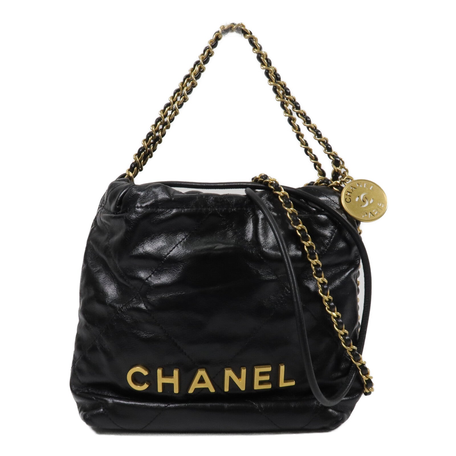 CHANEL 牛皮皮革Chanel 22 Mini鏈帶肩背袋