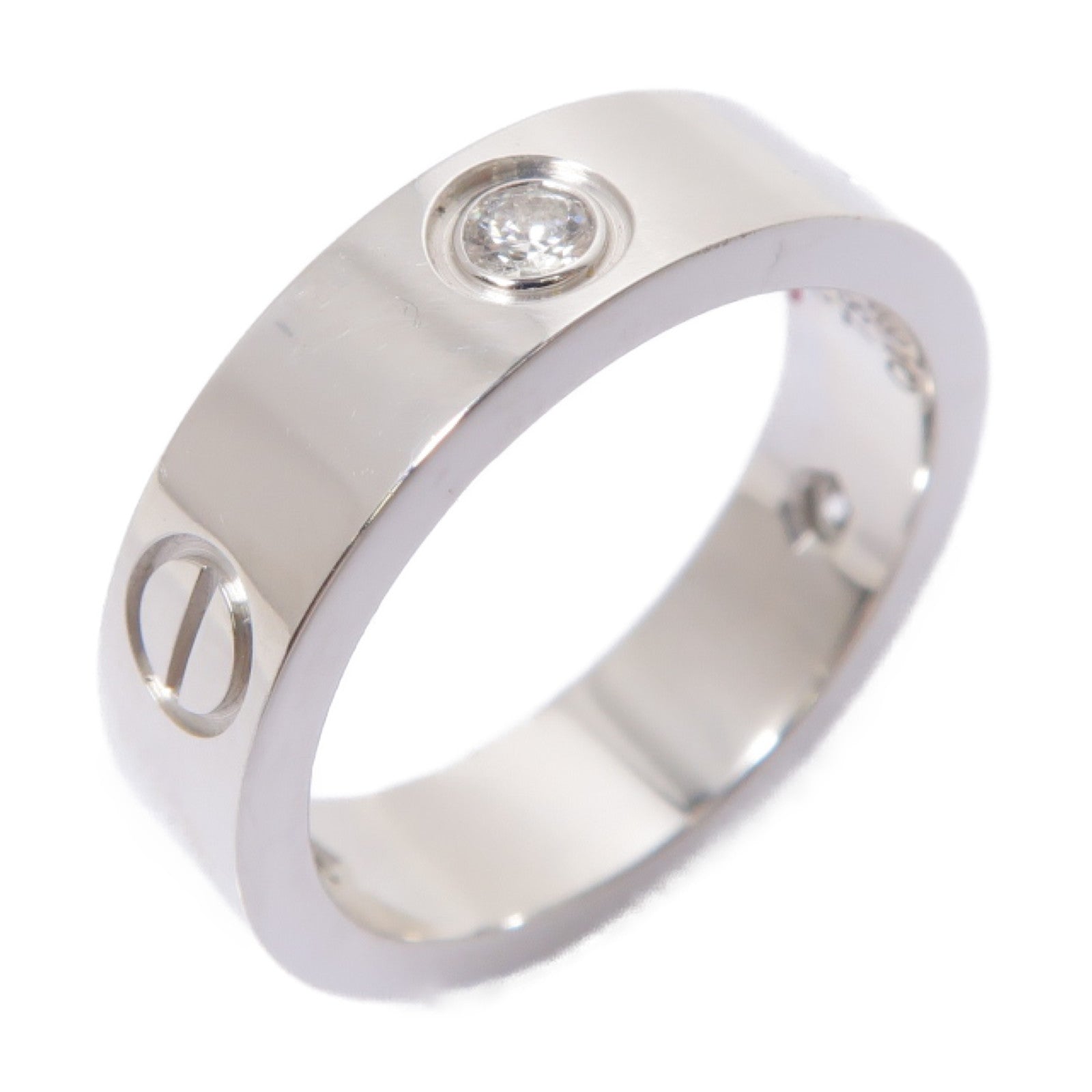 CARTIER 18K白金Love Diamond Ring鑽石戒指Cartier#56/#US7.75
