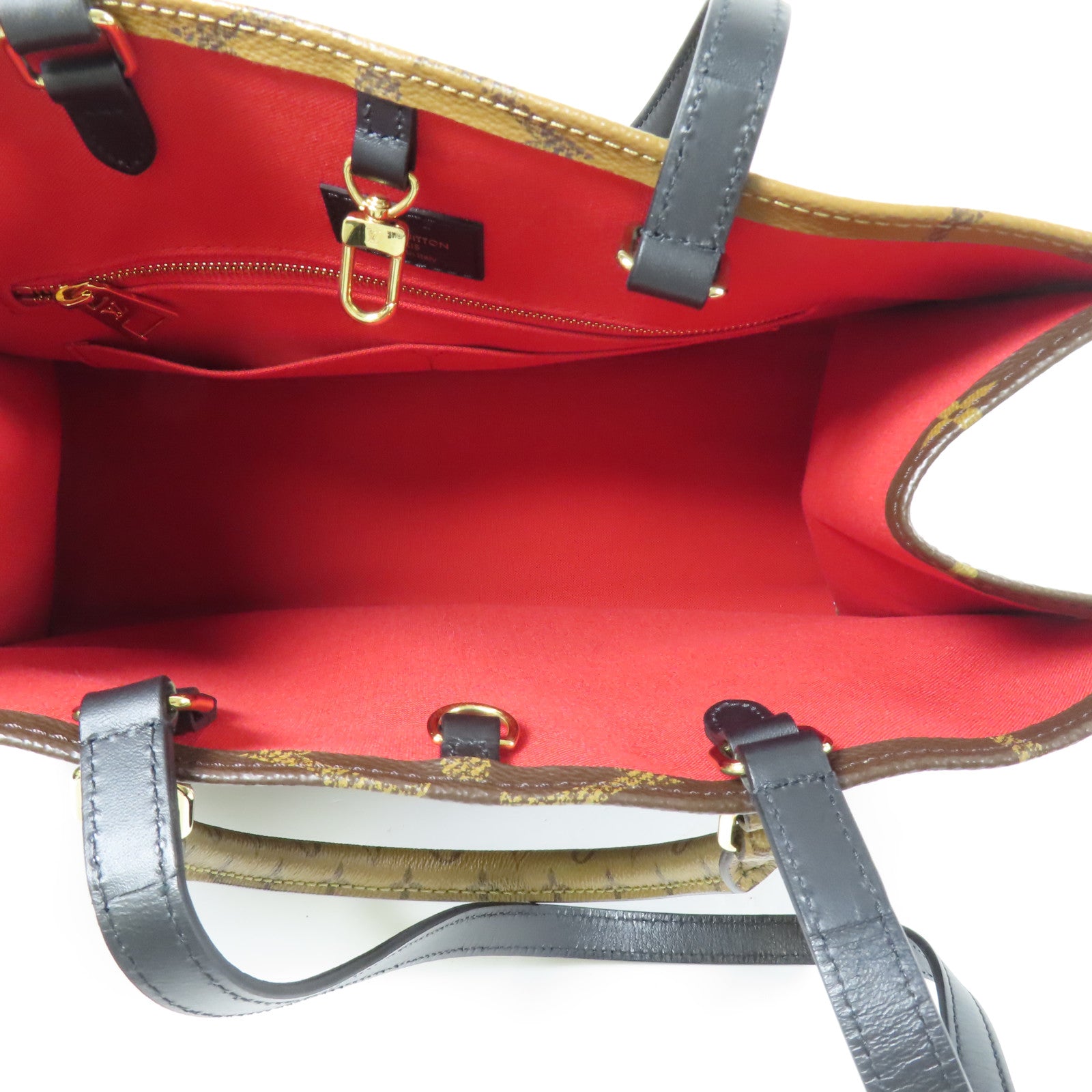 LOUIS VUITTON Monogram Giant On The Go MM金扣手挽肩背兩用袋