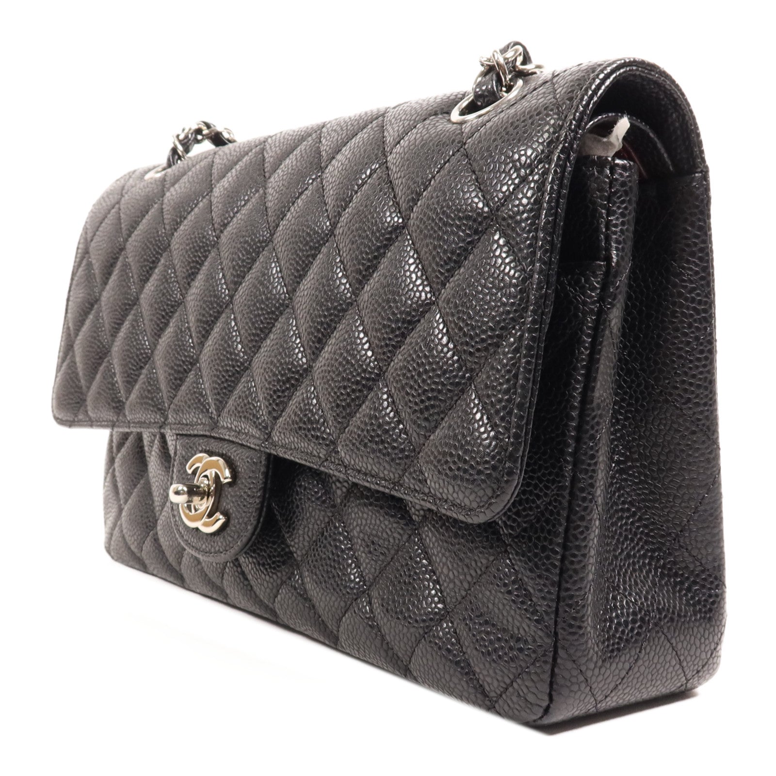 CHANEL 牛皮皮革Classic 25銀扣鏈帶肩背袋