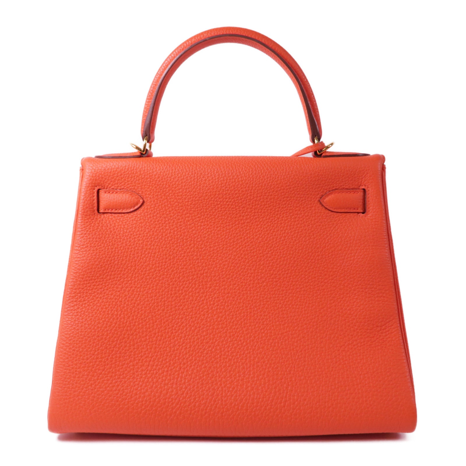 HERMES Togo皮革Kelly 28金扣手挽肩背兩用袋Capucine