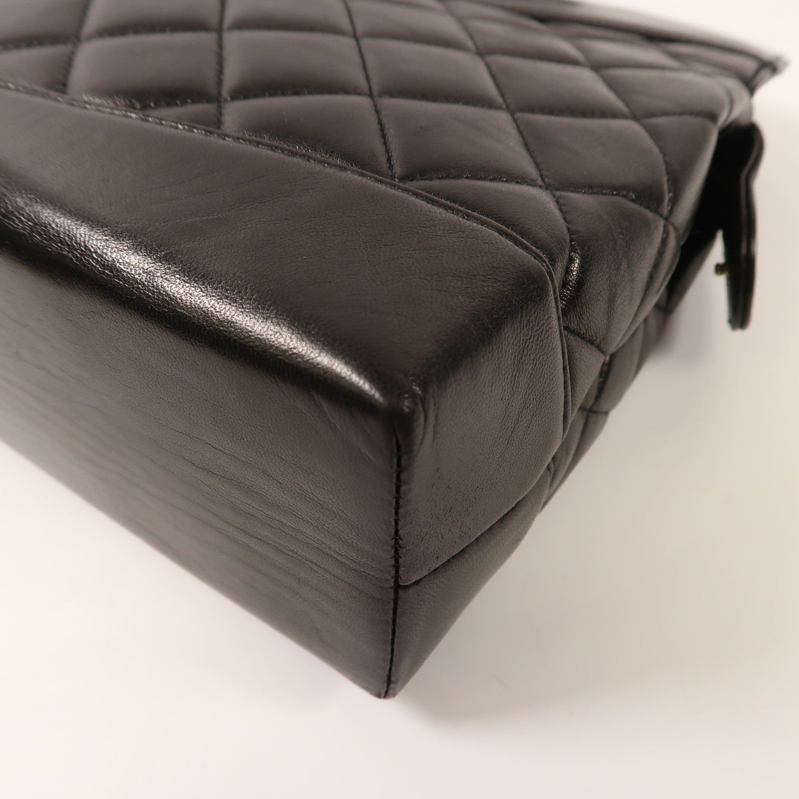 CHANEL 羊皮皮革Shoulder Bag金扣手挽肩背兩用袋