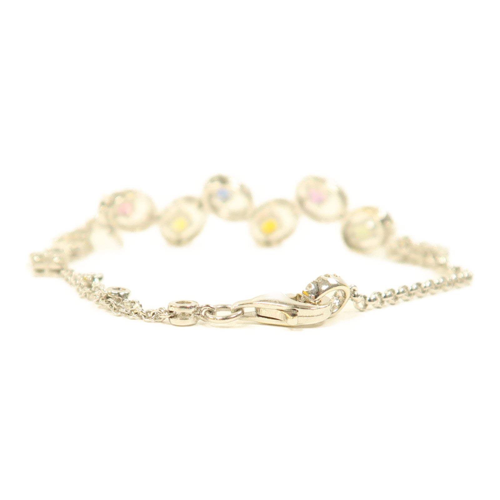 JEWELRY 18K白金Diamond Bracelet鑽石項鏈銀色/彩色