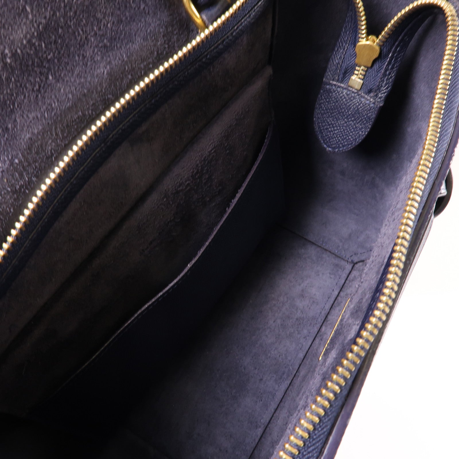 CELINE 牛皮皮革Belt Bag金扣手挽肩背兩用袋深藍色