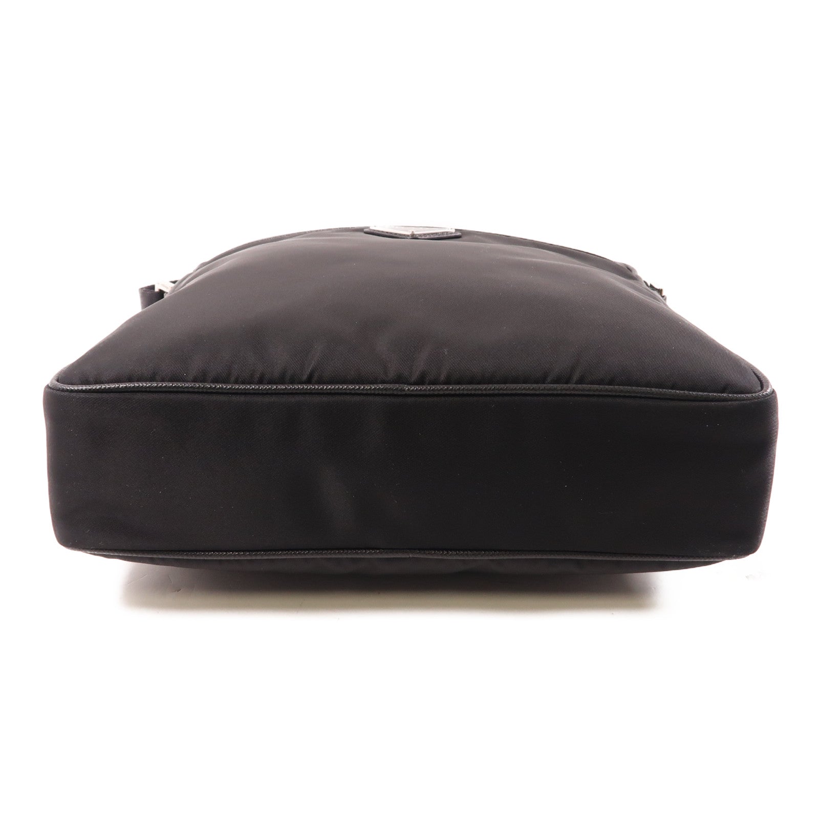 PRADA 尼龍Shoulder Bag銀扣肩背袋黑色