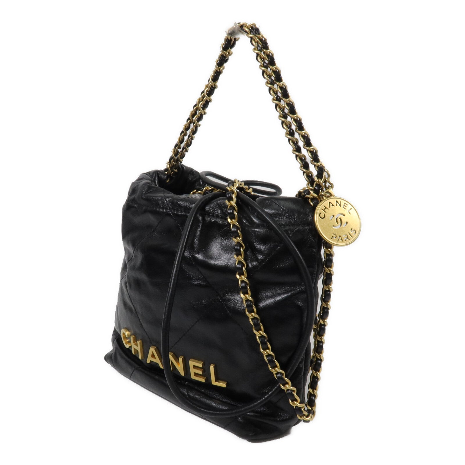 CHANEL 牛皮皮革Chanel 22 Mini鏈帶肩背袋