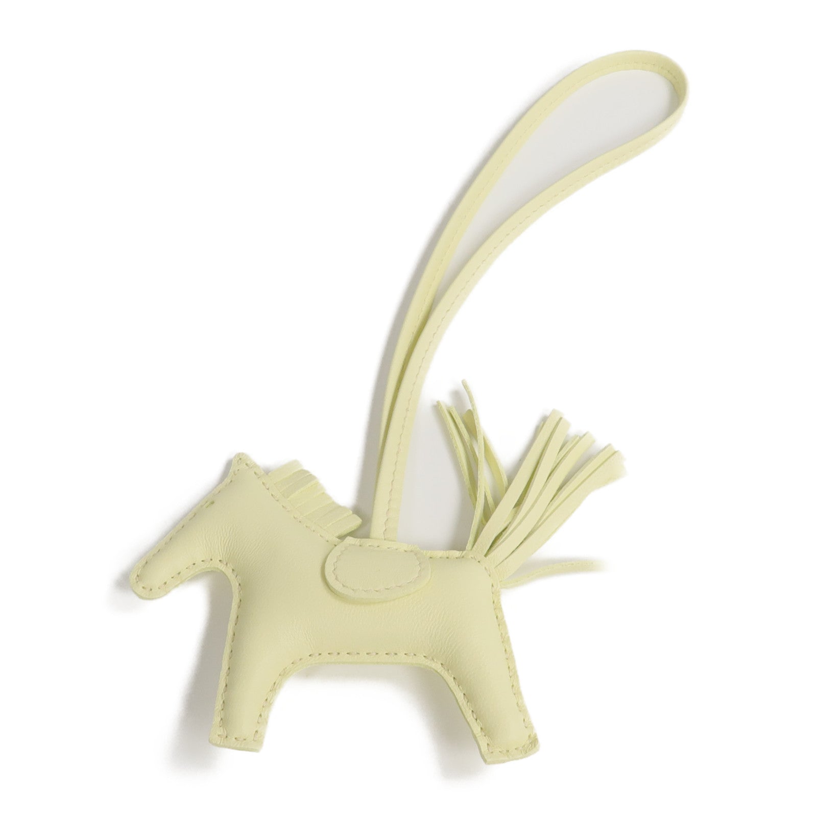 HERMES Milo皮革Rodeo PM掛飾Jaune Milton