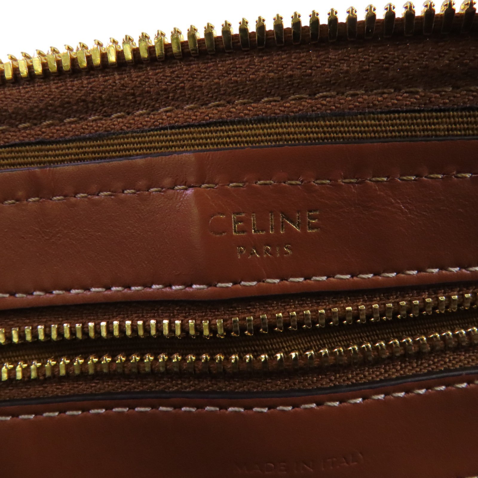 CELINE Triomphe帆布Large Boston金扣手挽肩背兩用袋