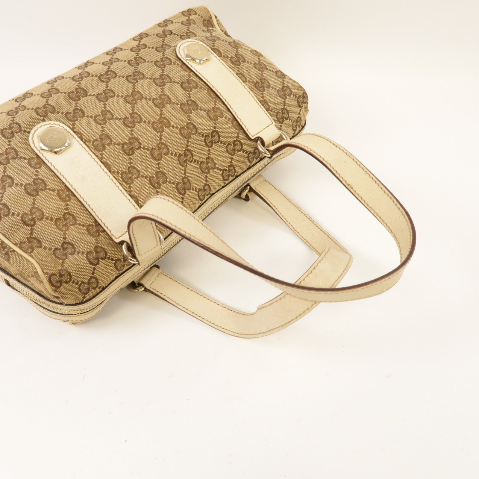 GUCCI 帆布Shoulder Bag金扣肩背袋啡色